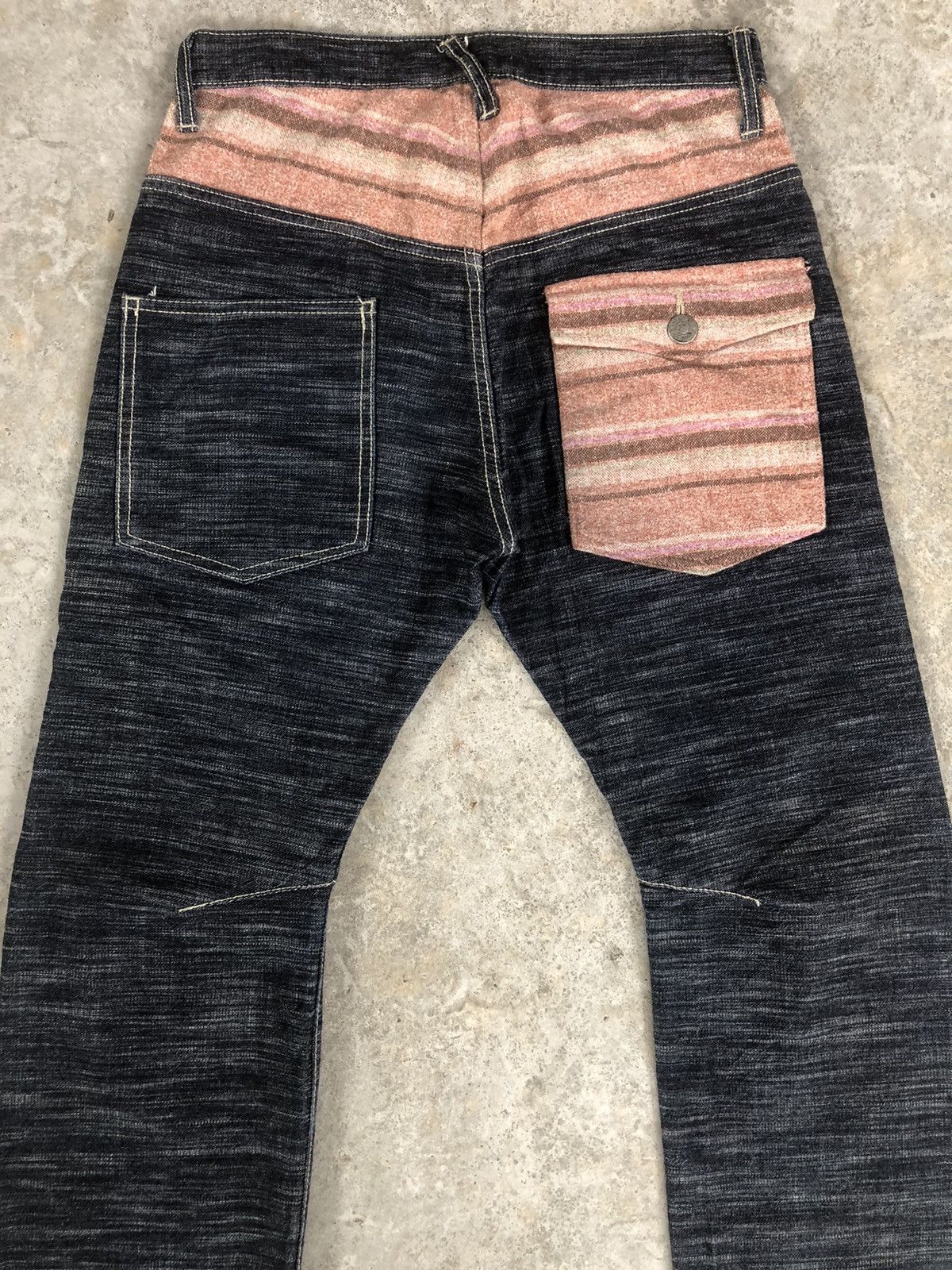 Japanese Brand Japanese Wild Khakis Striped Boro Denim Blanket Navajo Style Size US 30 / EU 46 - 10 Thumbnail