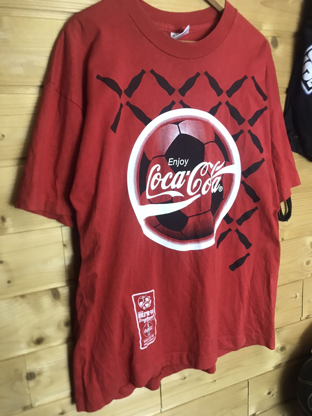 Vintage Vintage 90s Coca Cola UEFA Euro Cup single stitch t-shirt Size US XL / EU 56 / 4 - 3 Thumbnail