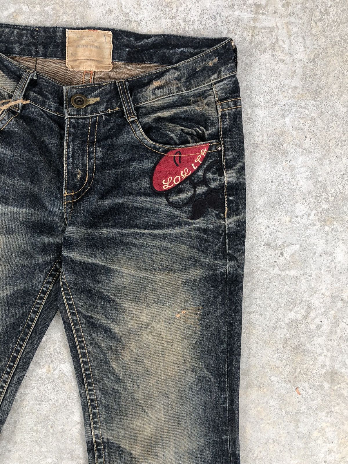 Japanese Brand Rare Yoshitomo Nara Lolita All Star Paris Distressed Jeans Size US 32 / EU 48 - 5 Thumbnail