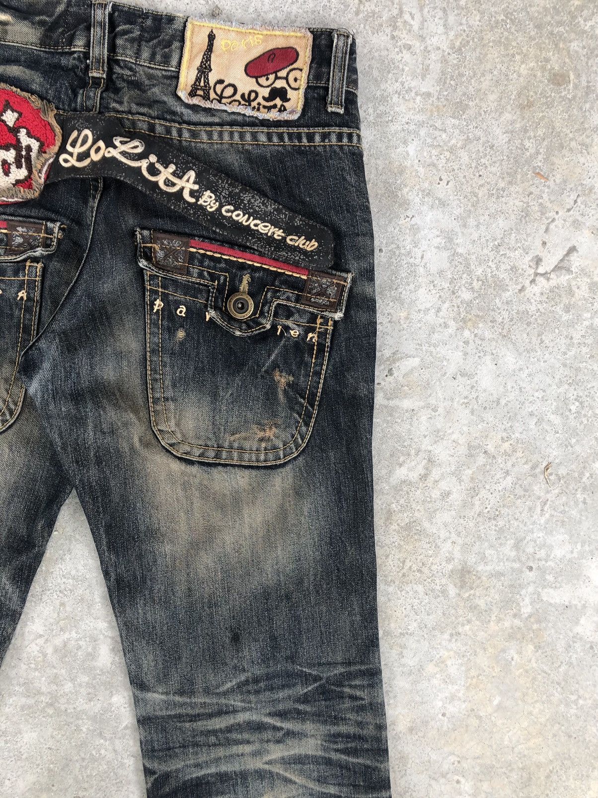 Japanese Brand Rare Yoshitomo Nara Lolita All Star Paris Distressed Jeans Size US 32 / EU 48 - 10 Thumbnail
