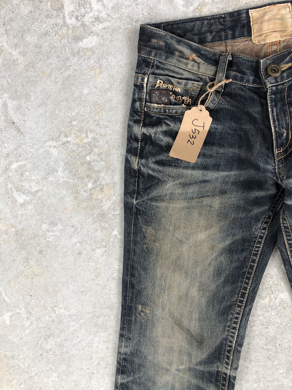 Japanese Brand Rare Yoshitomo Nara Lolita All Star Paris Distressed Jeans Size US 32 / EU 48 - 4 Thumbnail