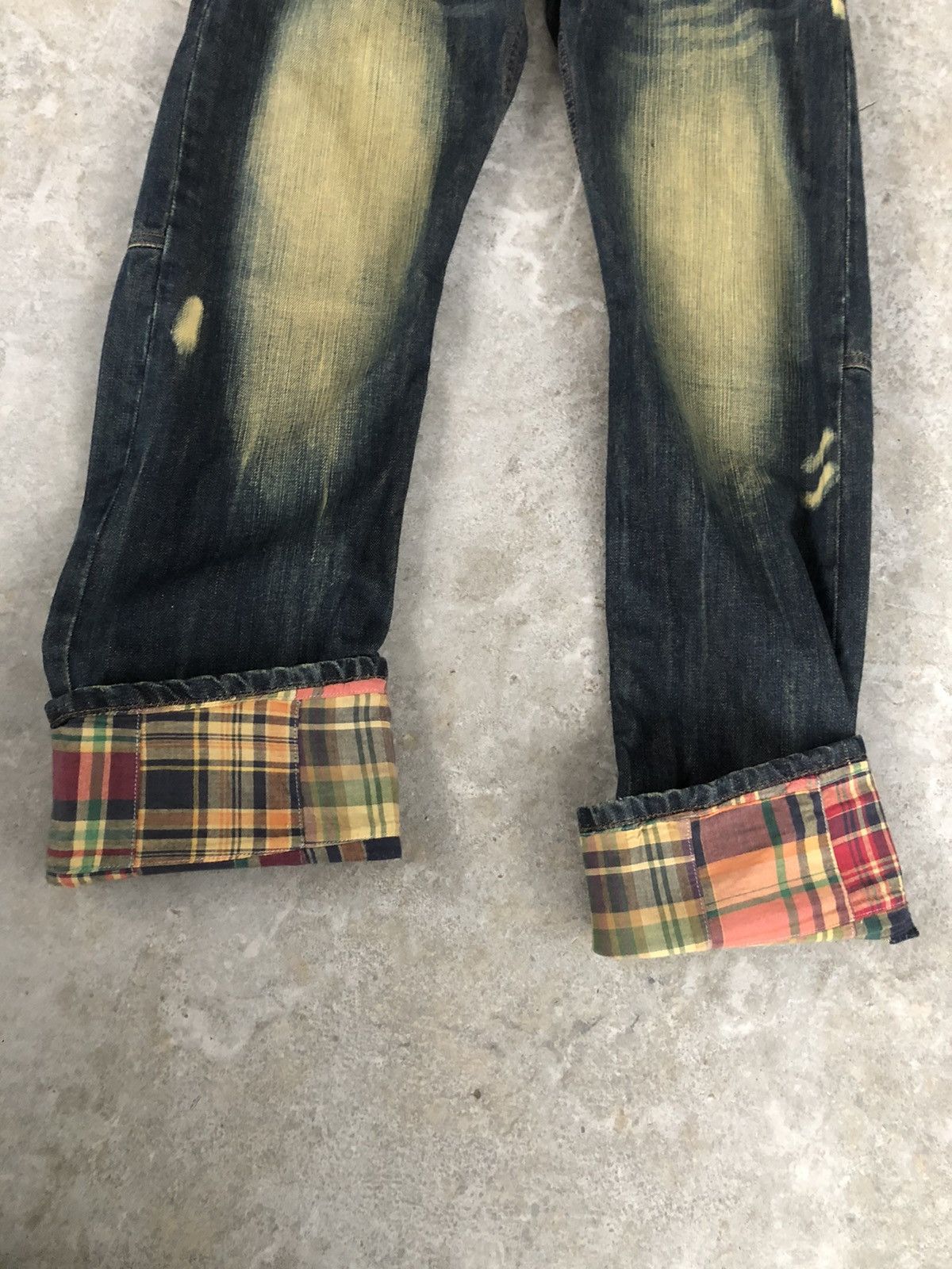 Japanese Brand Dominate Handcrafted Double Waist Embroidered Jeans Mudwash Size US 30 / EU 46 - 13 Thumbnail