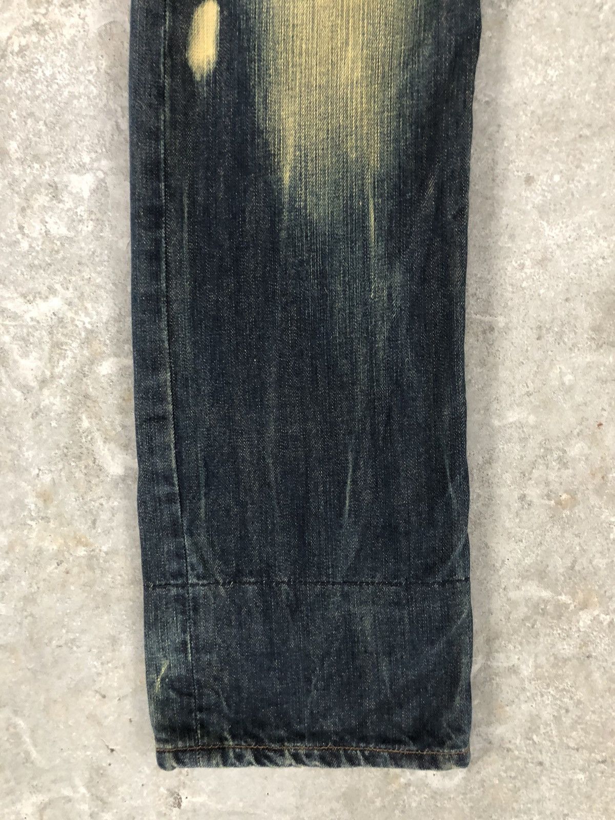 Japanese Brand Dominate Handcrafted Double Waist Embroidered Jeans Mudwash Size US 30 / EU 46 - 6 Thumbnail