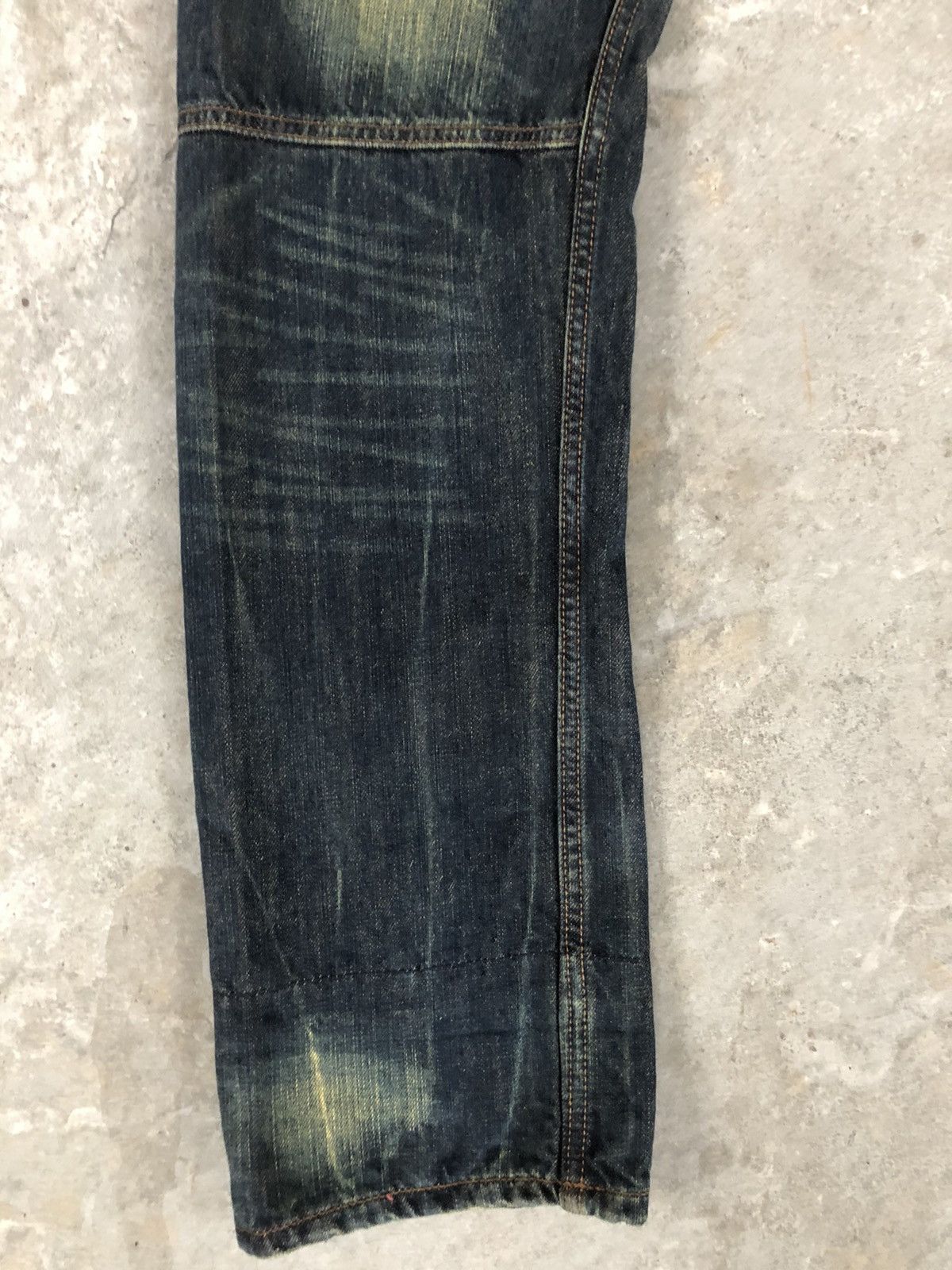 Japanese Brand Dominate Handcrafted Double Waist Embroidered Jeans Mudwash Size US 30 / EU 46 - 11 Thumbnail