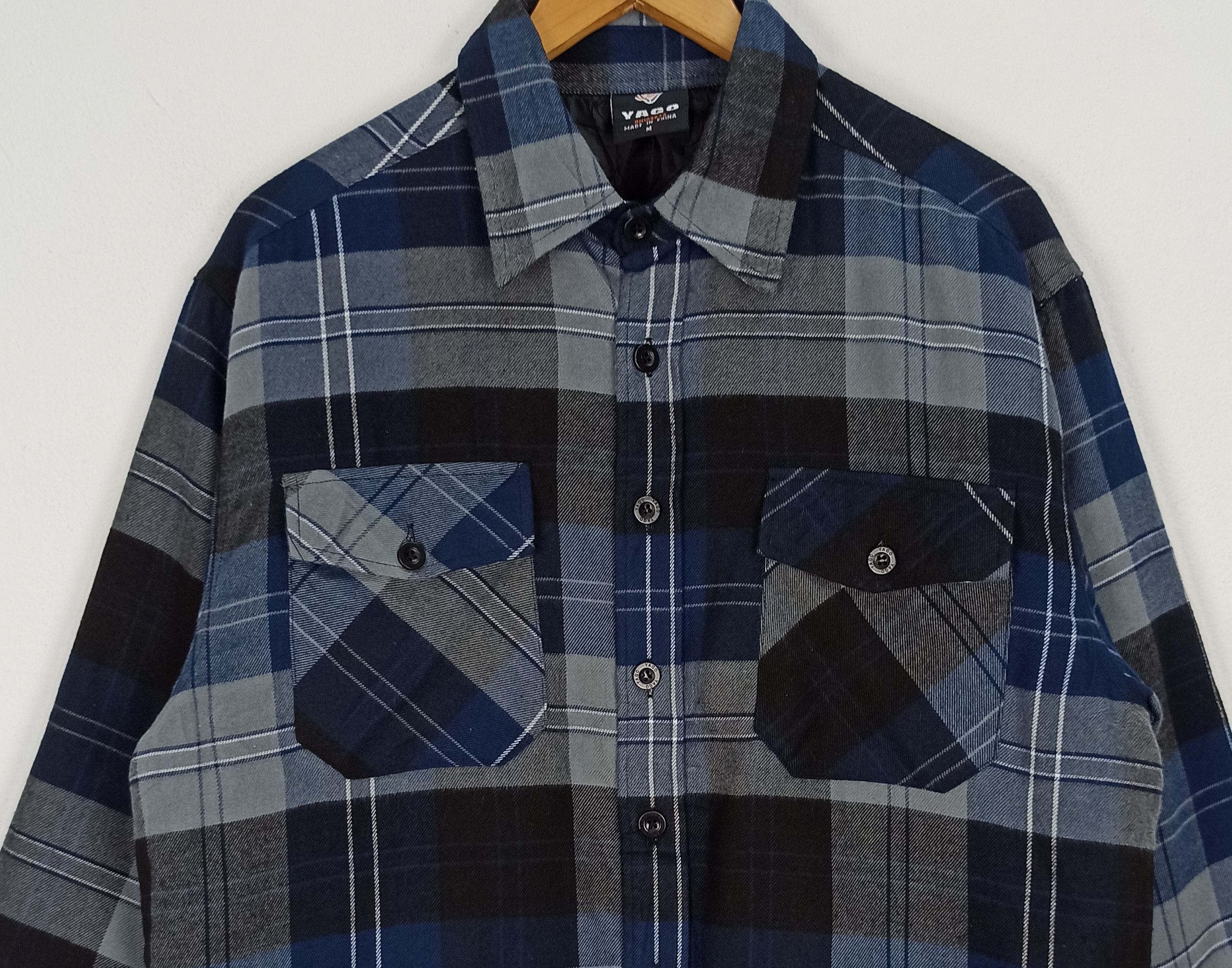 Flannel RARE Yoga Flannel up Button 2 Pocket Nice Design Size US M / EU 48-50 / 2 - 2 Thumbnail