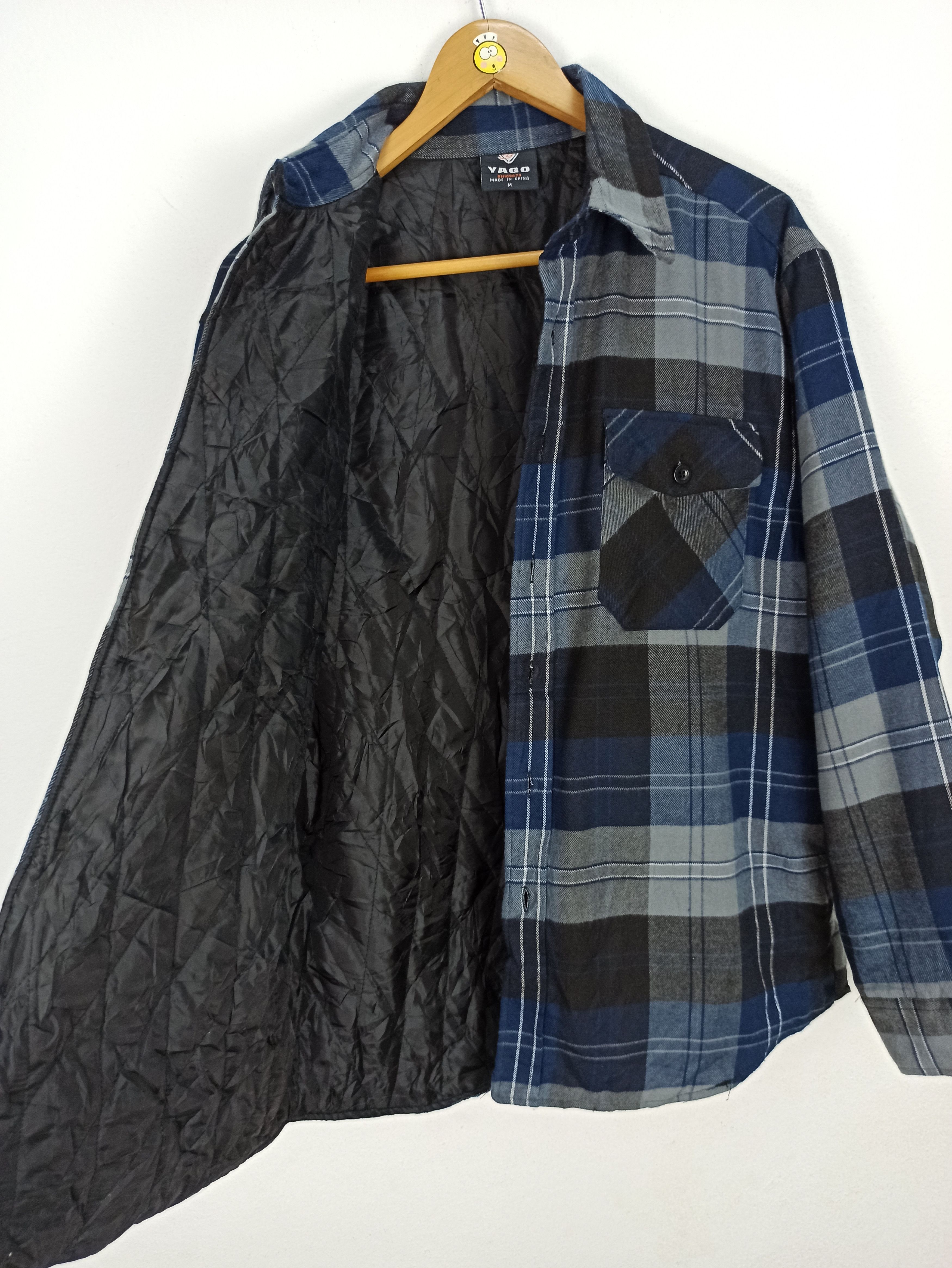 Flannel RARE Yoga Flannel up Button 2 Pocket Nice Design Size US M / EU 48-50 / 2 - 4 Thumbnail