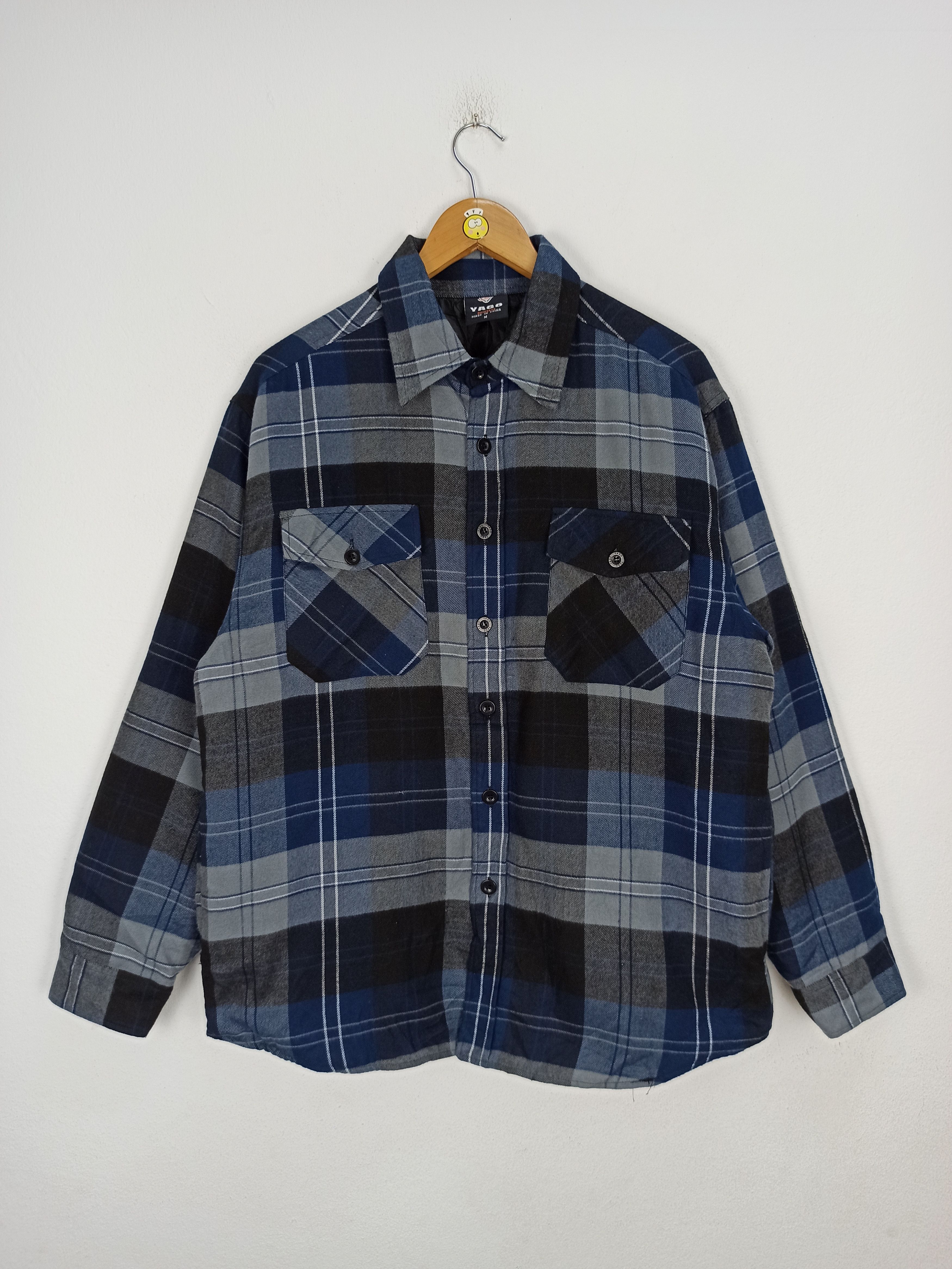 Flannel RARE Yoga Flannel up Button 2 Pocket Nice Design Size US M / EU 48-50 / 2 - 1 Thumbnail