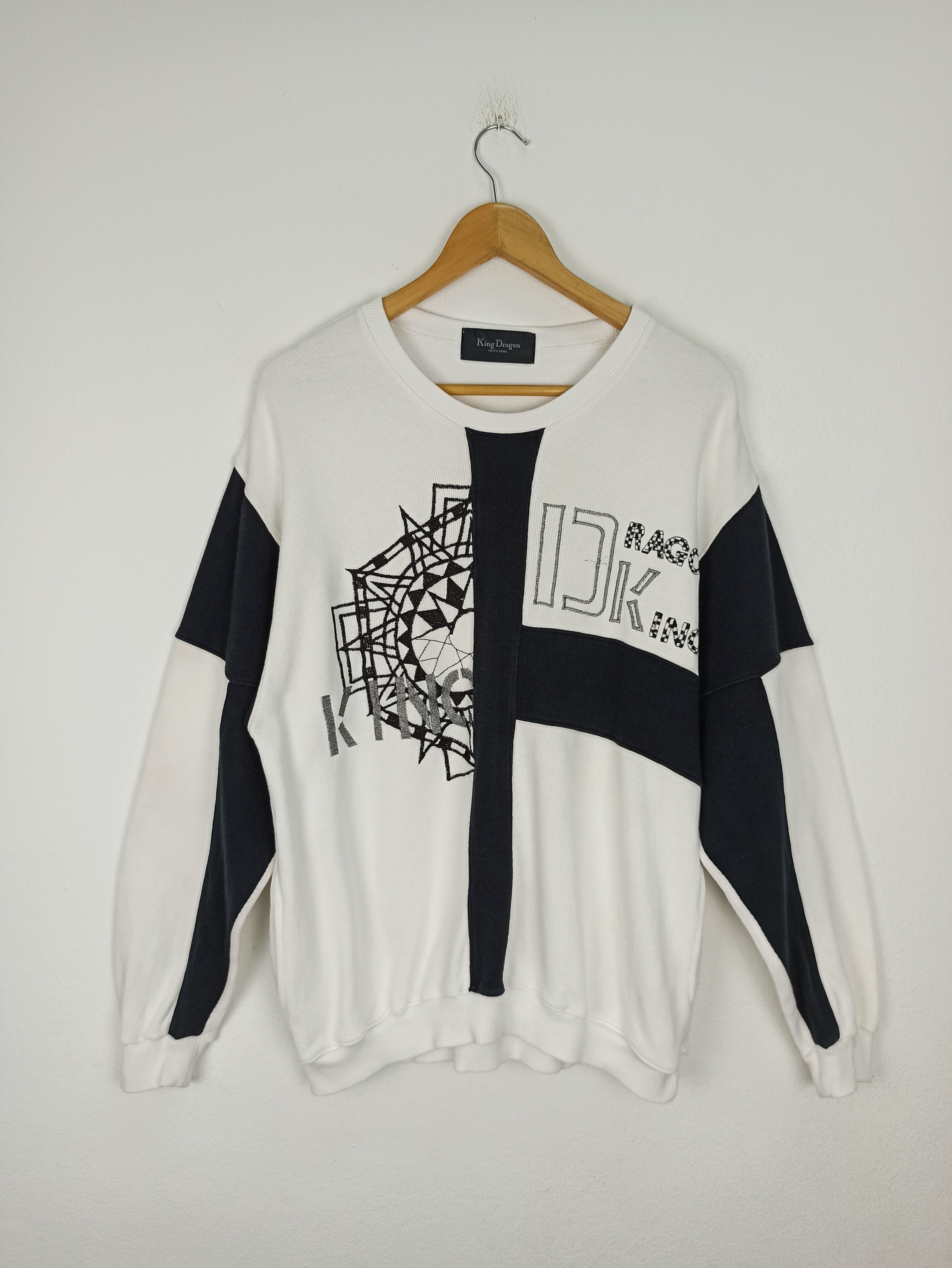 Japanese Brand King Dragon Embroidered Big Logo Sweatshirts Jumper (c43) Size US M / EU 48-50 / 2 - 1 Thumbnail