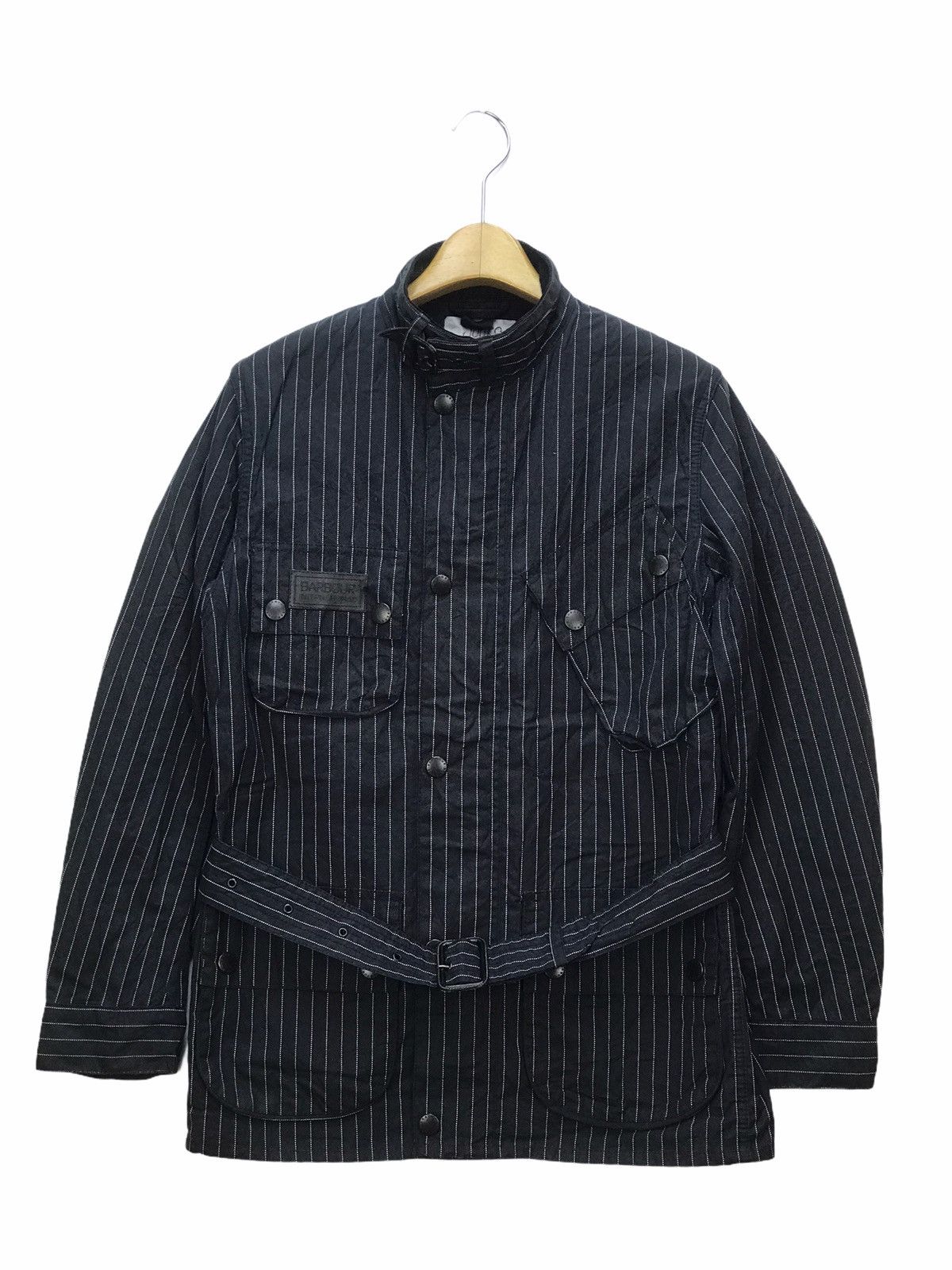 image of Barbour International Wabash Stripe Jacket in Black, Men's (Size Small)