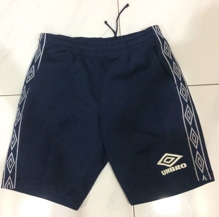 image of Adidas x Nike Vintage 90’S Umbro Sidetape Shorts Hypebeast Casual in Navy, Men's (Size 36)