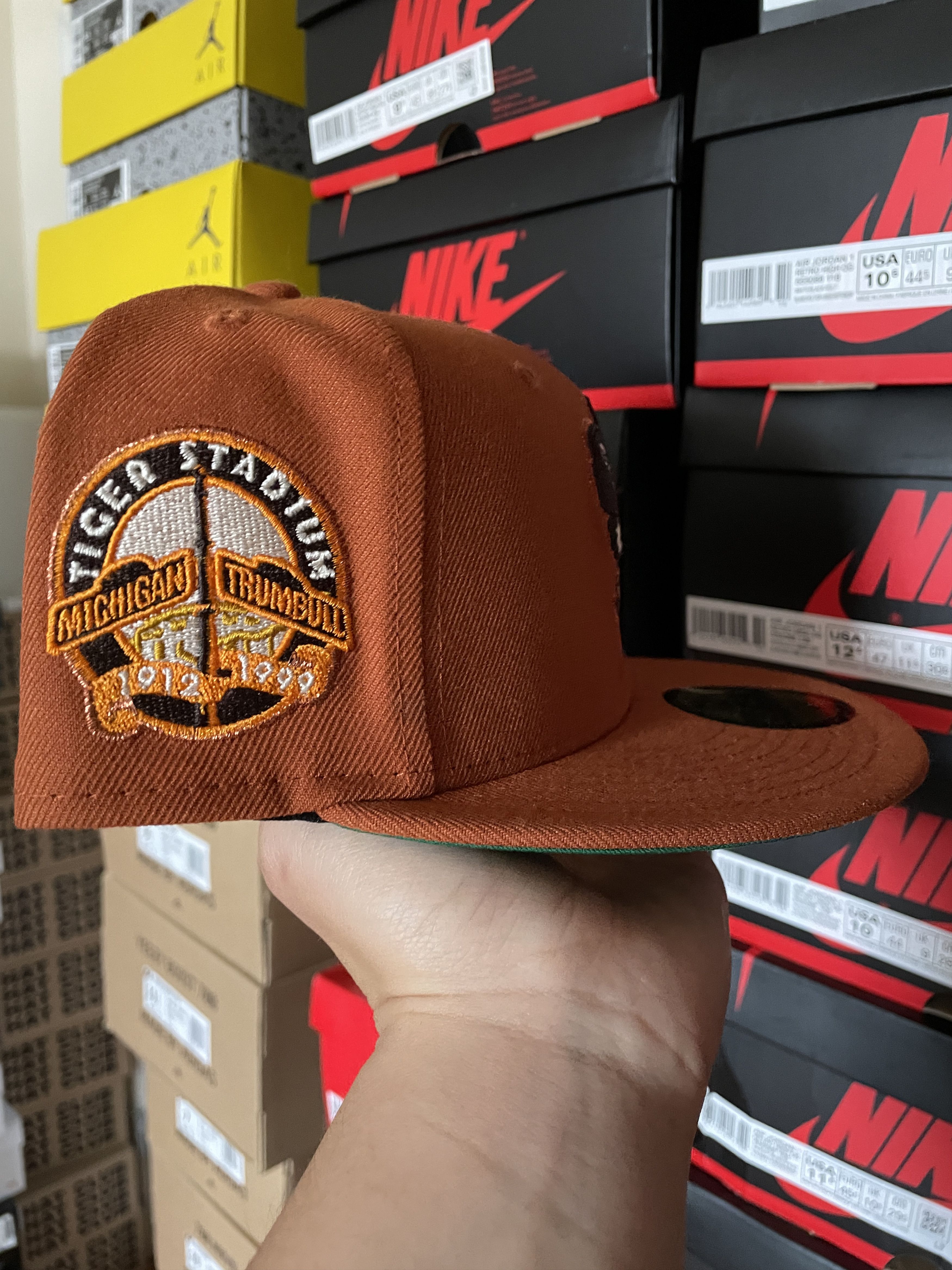 Hat Club × MLB × New Era 7 3/4 Hatclub Campfire Detroit Tigers Orange Green Stadium Size ONE SIZE - 3 Thumbnail