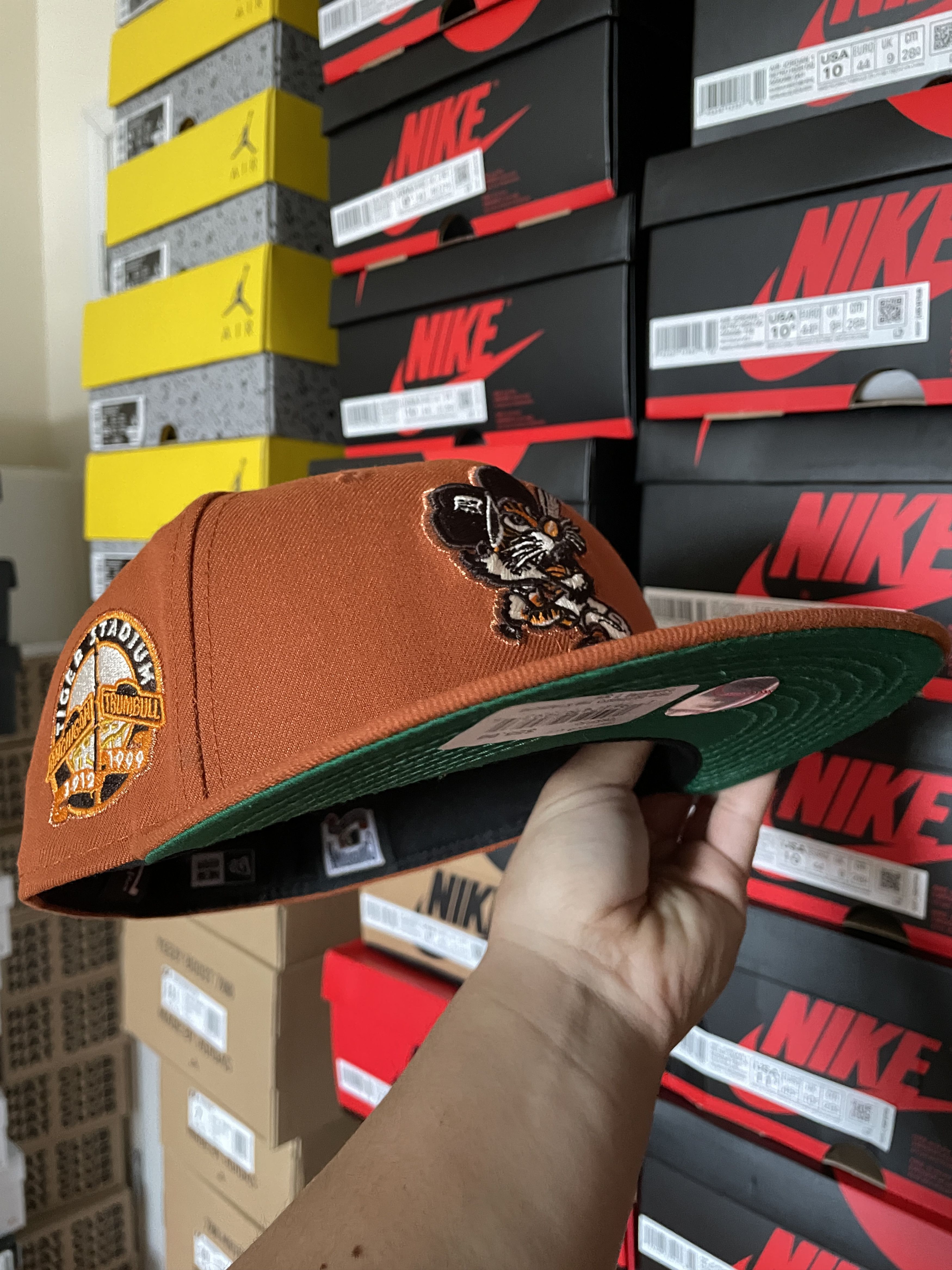 Hat Club × MLB × New Era 7 3/4 Hatclub Campfire Detroit Tigers Orange Green Stadium Size ONE SIZE - 7 Thumbnail