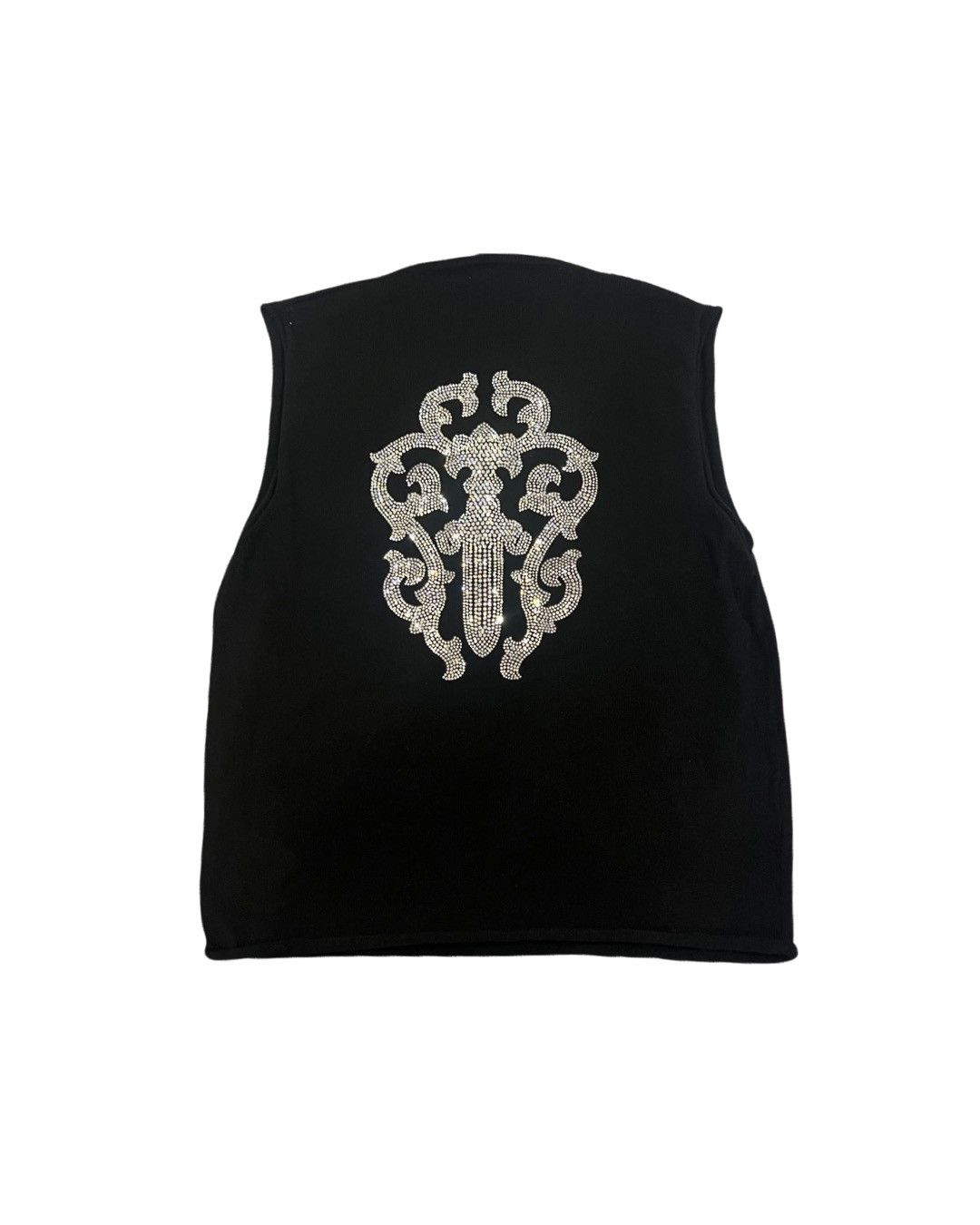 Chrome Hearts Rhinestone dagger cashmere sleeve less sweater tank top Size M / US 6-8 / IT 42-44 - 1 Thumbnail