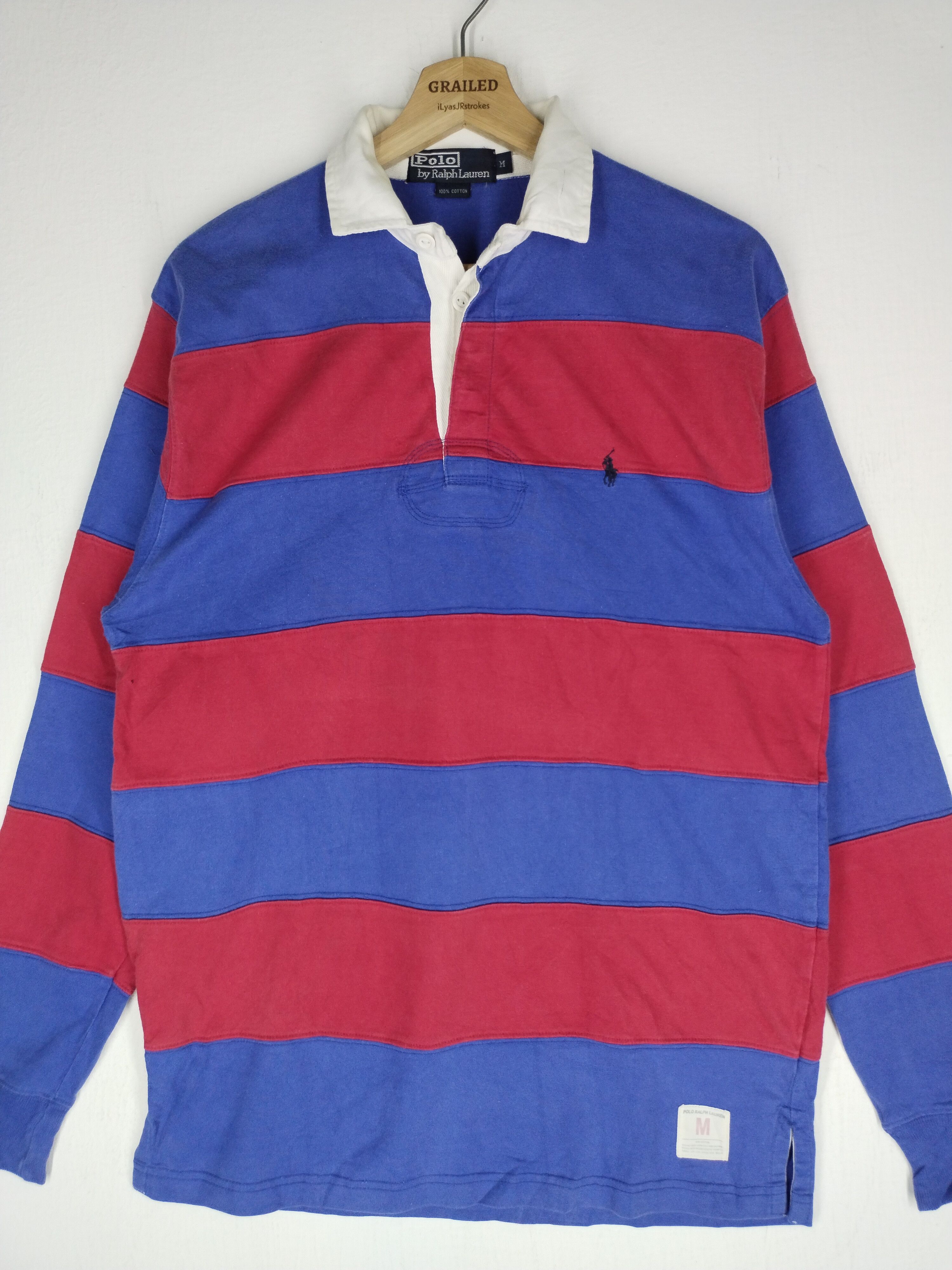 🔥 90s VTG POLO RALPH LAUREN VINTAGE RUGBY LONG SLEEVE