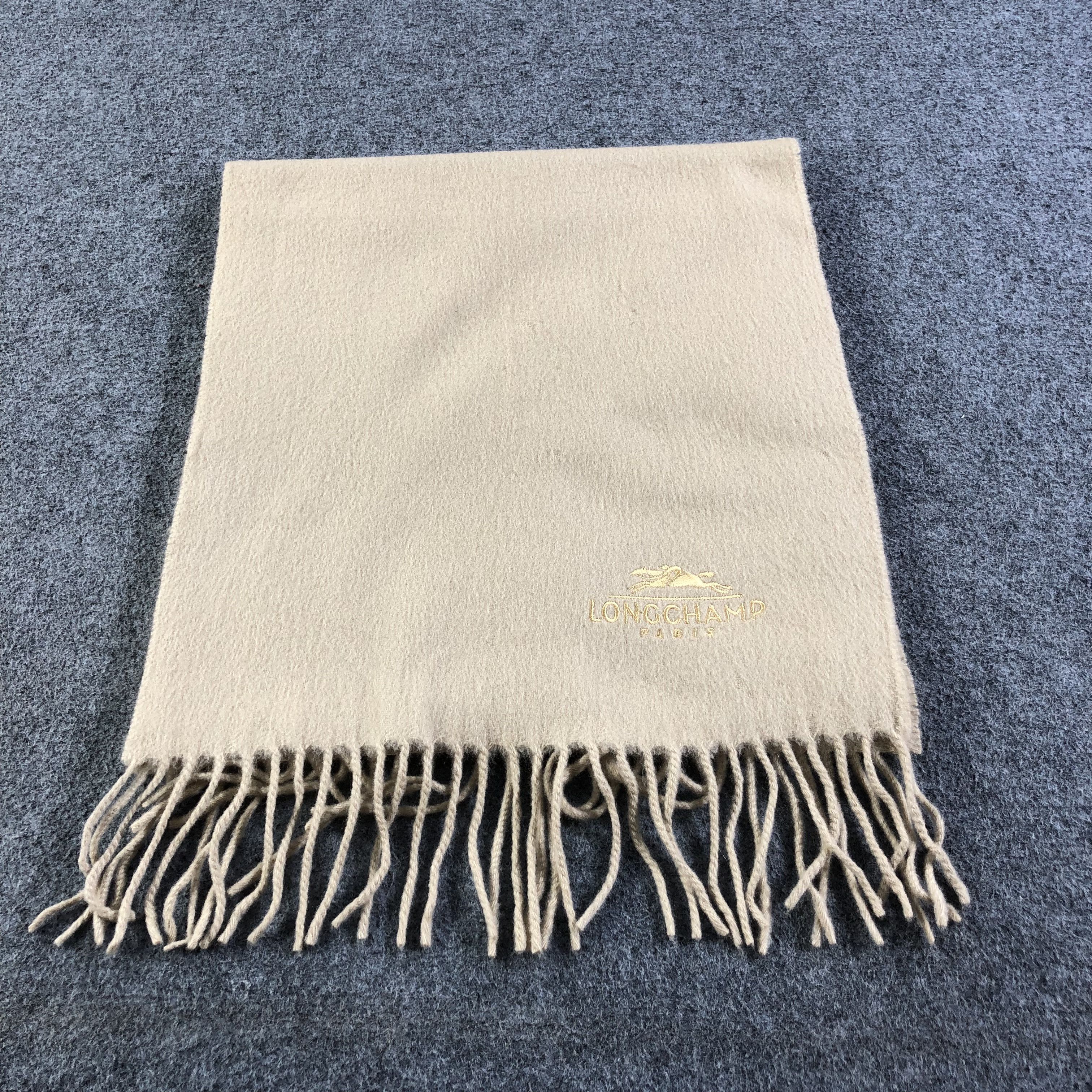 Longchamp Longchamp Cashmere Scarf Muffler V1226 Size ONE SIZE - 3 Thumbnail