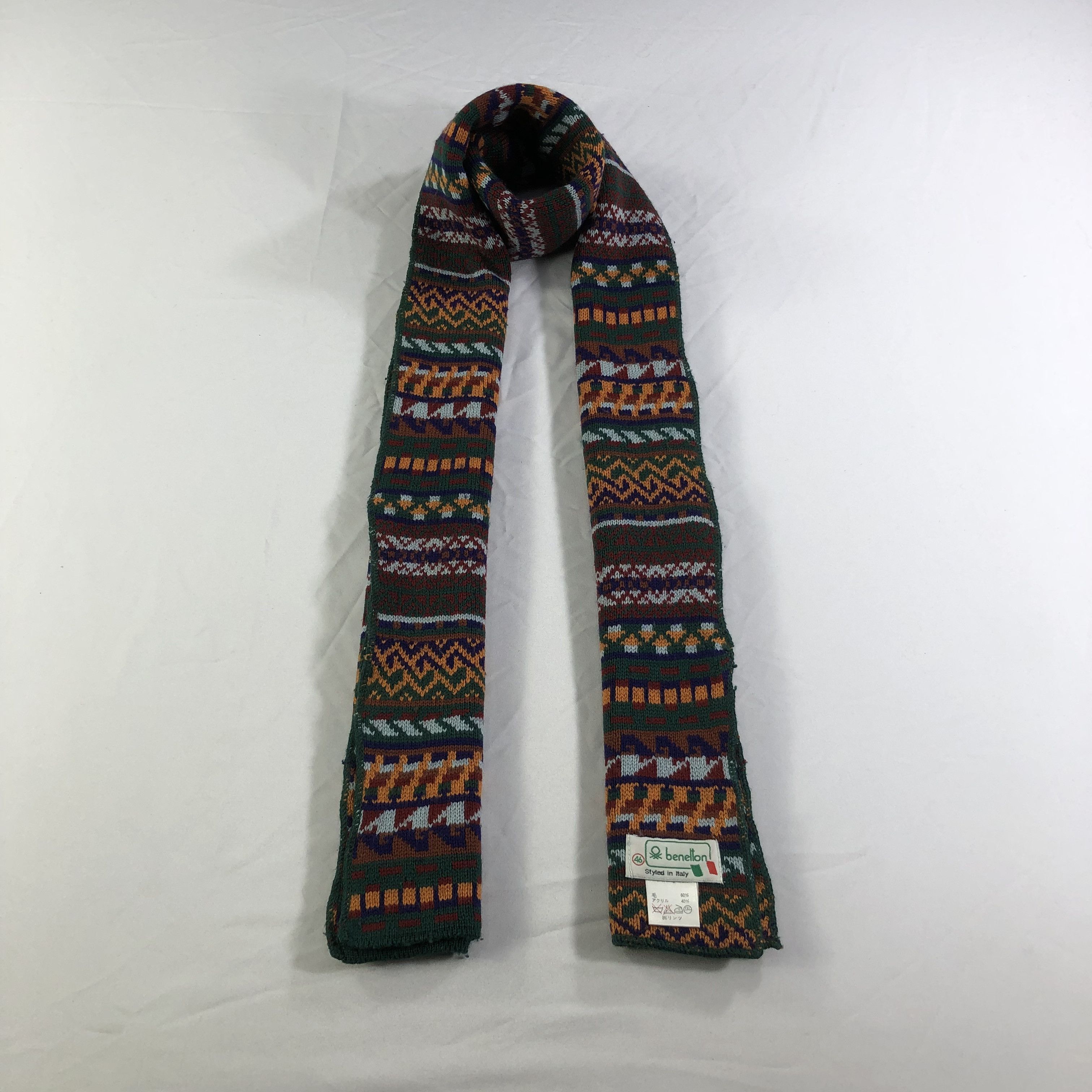Benetton Wool Scarf Muffler V1568