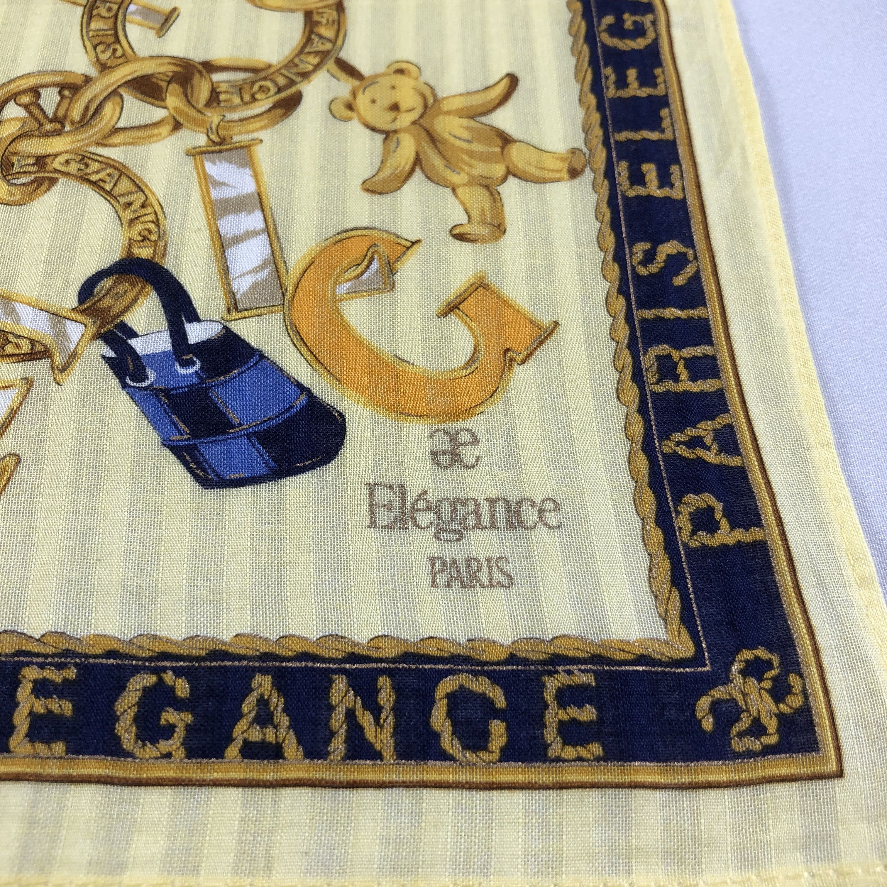 Vintage Elegance Paris Handkerchief Neckerchief Bandana H2037 Size ONE SIZE - 4 Thumbnail