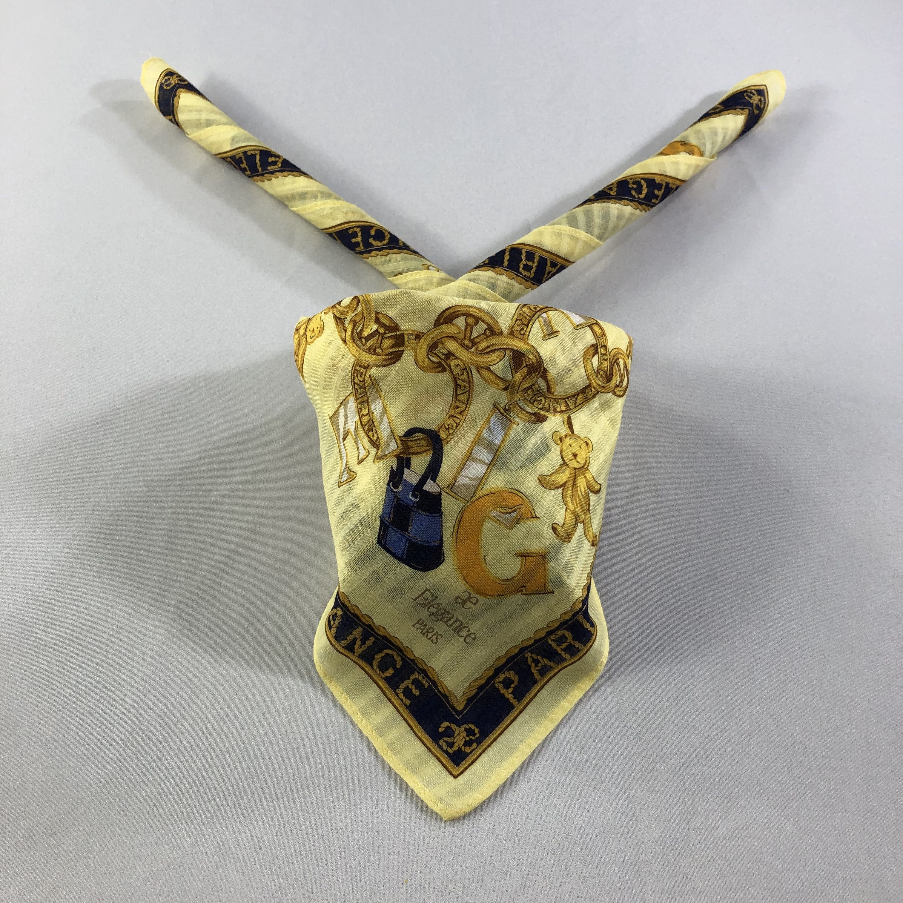 Vintage Elegance Paris Handkerchief Neckerchief Bandana H2037 Size ONE SIZE - 2 Thumbnail
