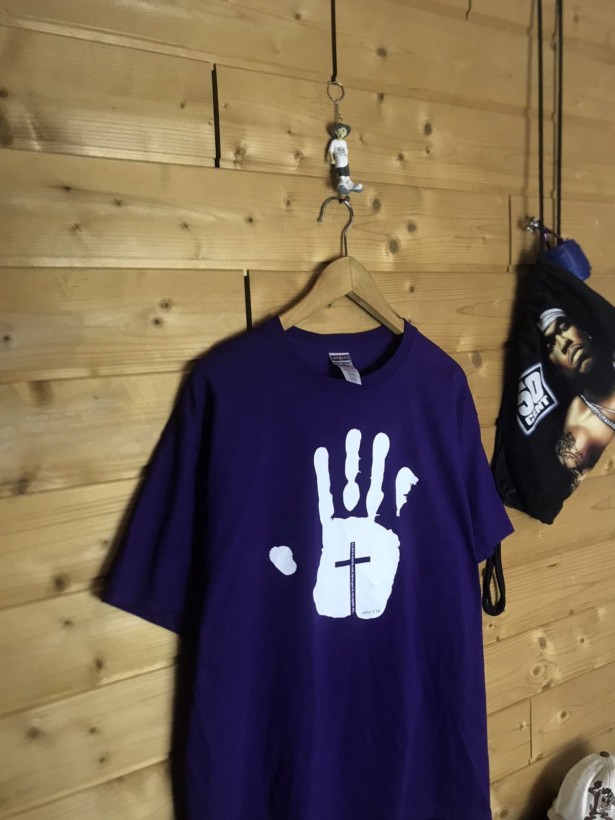 Vintage Vintage John 3:16 Jesus t-shirt Size US XL / EU 56 / 4 - 3 Thumbnail