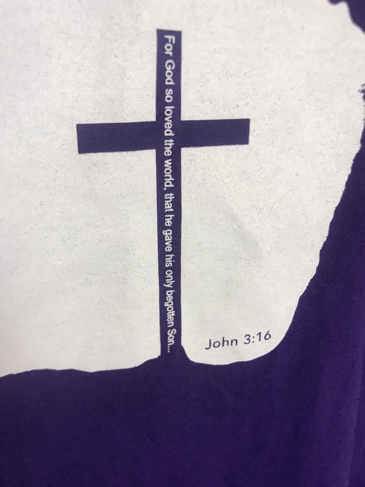 Vintage Vintage John 3:16 Jesus t-shirt Size US XL / EU 56 / 4 - 4 Thumbnail