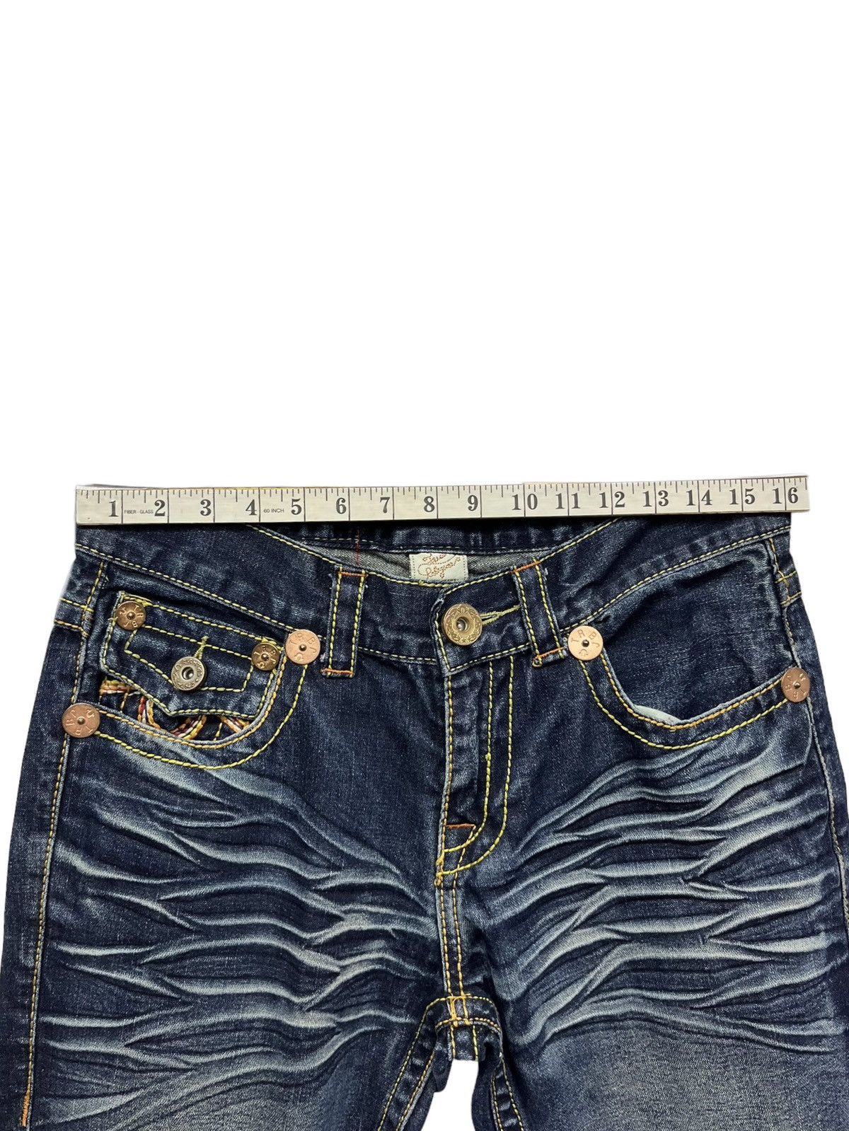 True Religion × Vintage 🔥90’s TRUE RELIGION BILLY SUPER T Whisker Denim Easy Fit Size 32" / US 10 / IT 46 - 17 Thumbnail