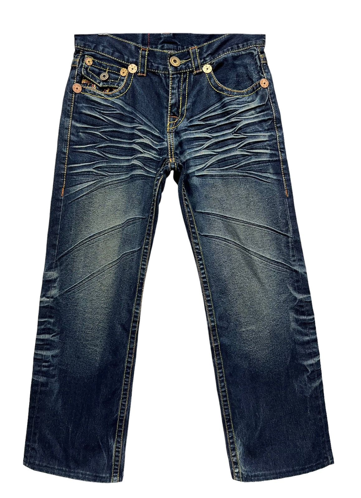 True Religion × Vintage 🔥90’s TRUE RELIGION BILLY SUPER T Whisker Denim Easy Fit Size 32" / US 10 / IT 46 - 2 Thumbnail