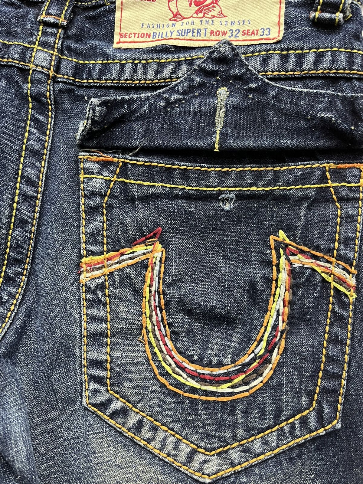 True Religion × Vintage 🔥90’s TRUE RELIGION BILLY SUPER T Whisker Denim Easy Fit Size 32" / US 10 / IT 46 - 9 Thumbnail
