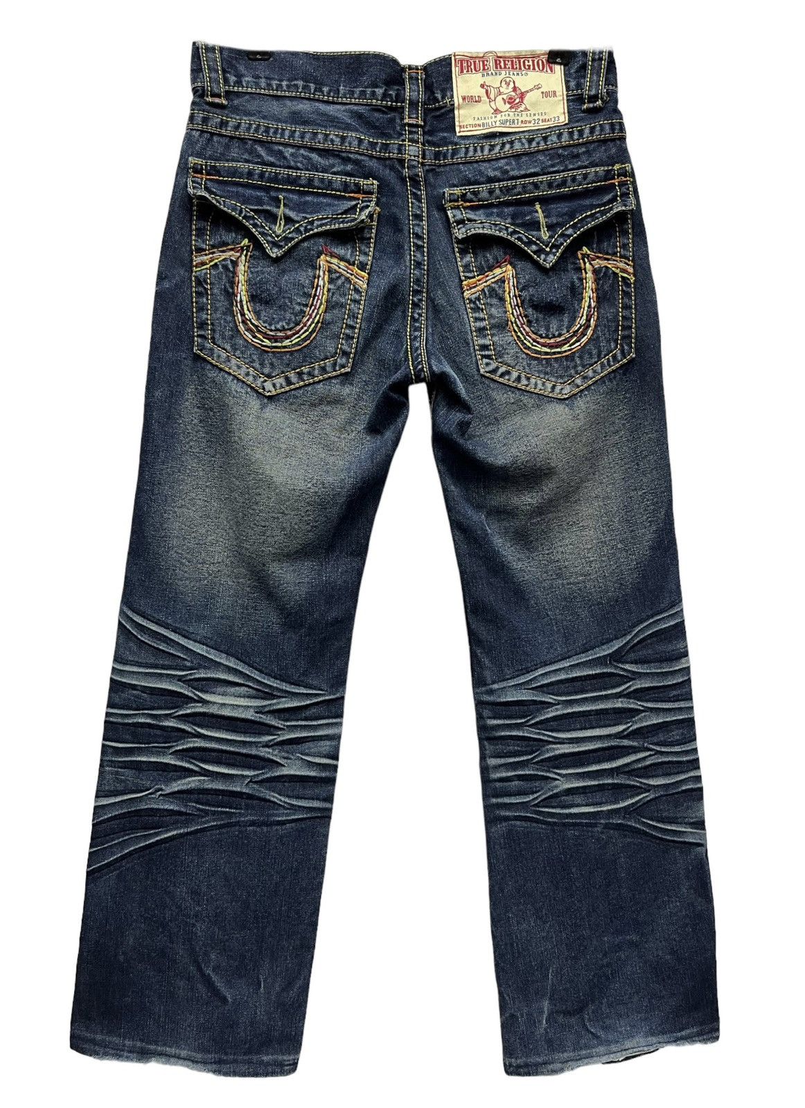 True Religion × Vintage 🔥90’s TRUE RELIGION BILLY SUPER T Whisker Denim Easy Fit Size 32" / US 10 / IT 46 - 3 Thumbnail