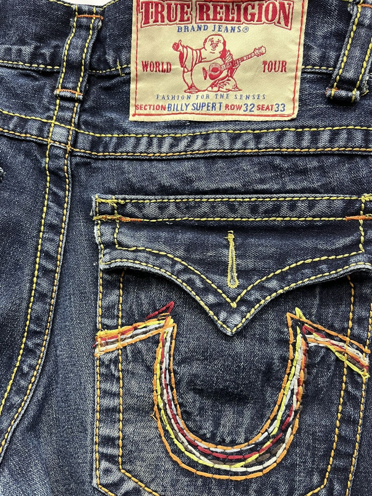 True Religion × Vintage 🔥90’s TRUE RELIGION BILLY SUPER T Whisker Denim Easy Fit Size 32" / US 10 / IT 46 - 8 Thumbnail