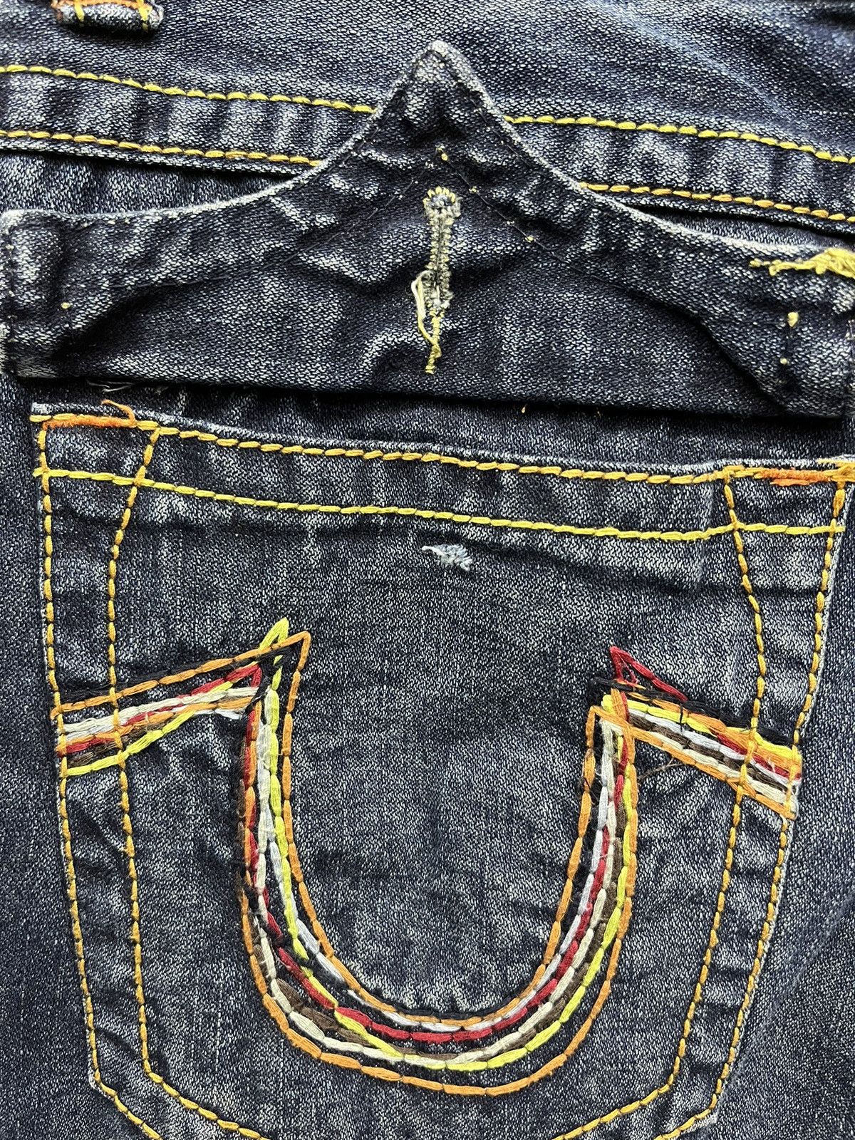 True Religion × Vintage 🔥90’s TRUE RELIGION BILLY SUPER T Whisker Denim Easy Fit Size 32" / US 10 / IT 46 - 7 Thumbnail