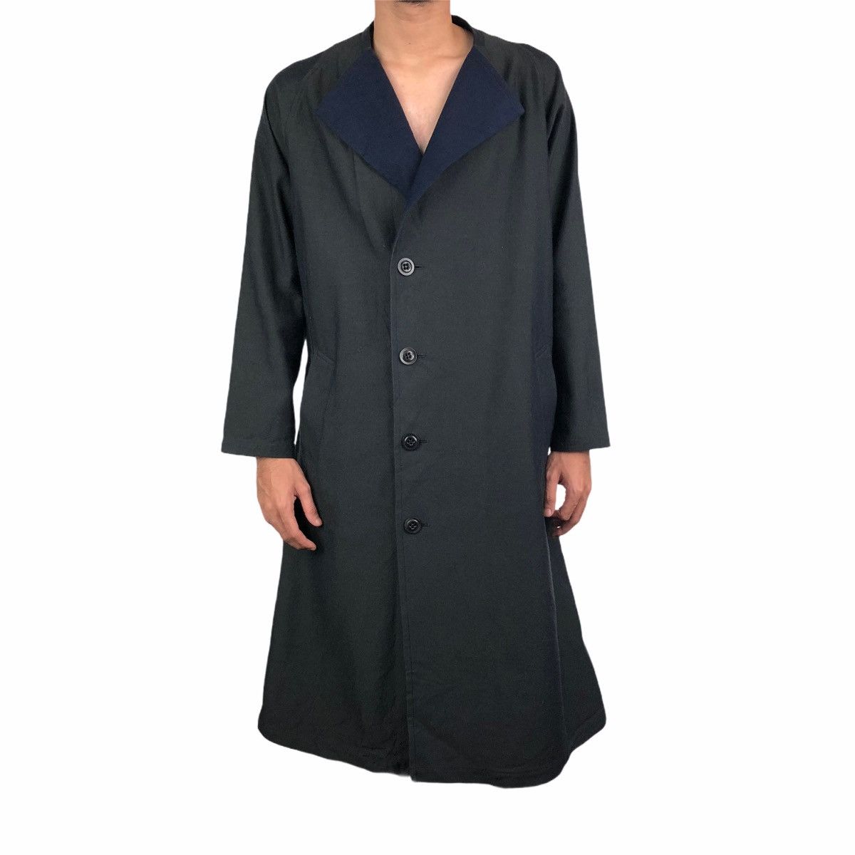Yohji Yamamoto site linen rayon apron Pants UH-P57-300 black 3