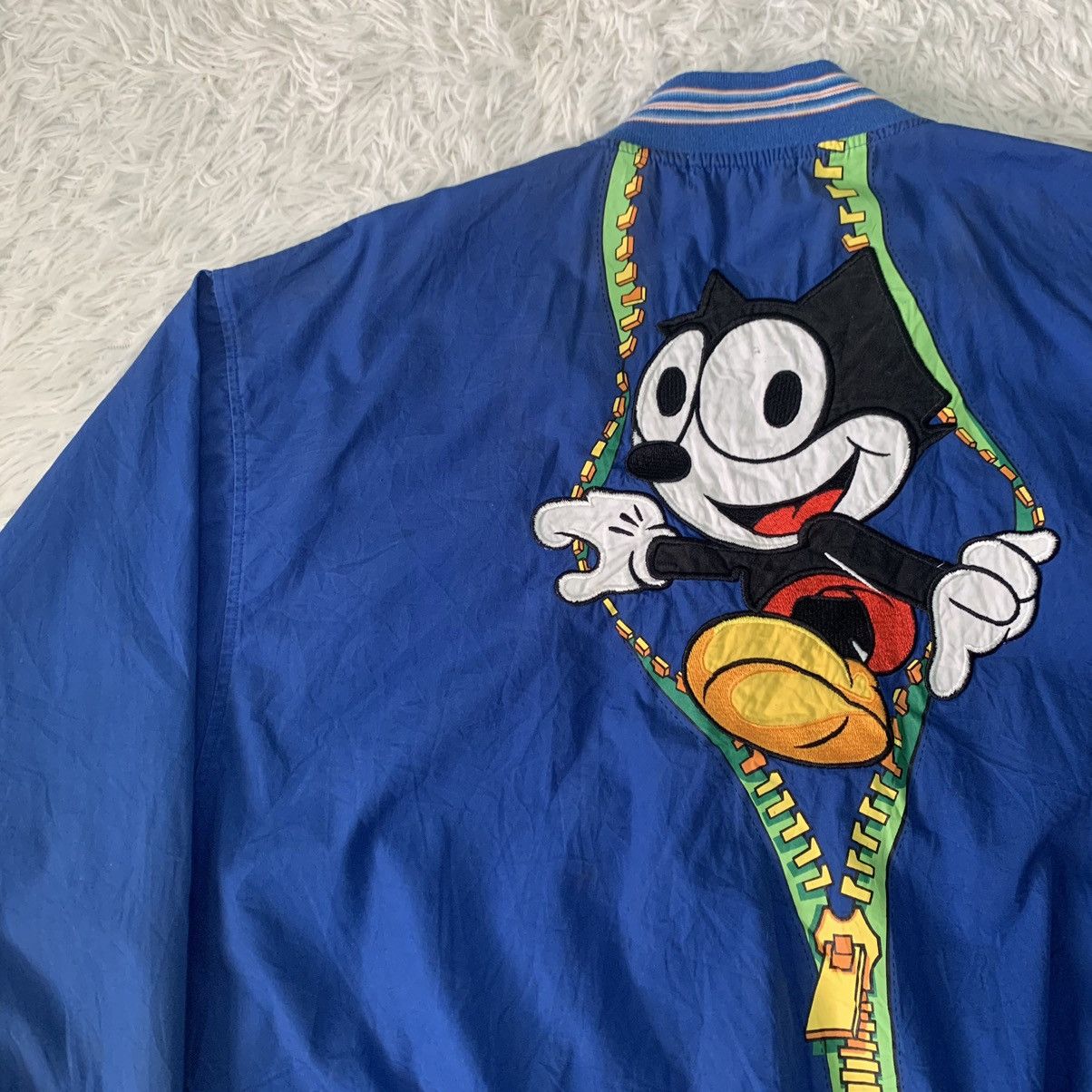 Anime × Cartoon Network × Vintage Vtg 1919 Felix The Cat Jacket Big Printed & Embroidered Size US M / EU 48-50 / 2 - 14 Thumbnail