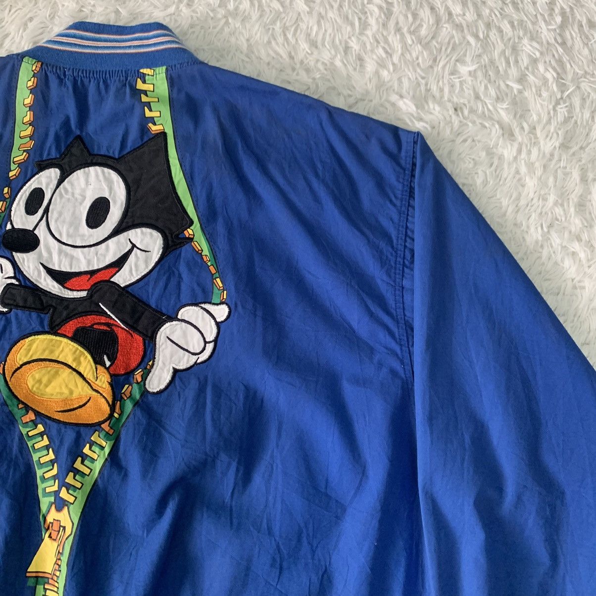 Anime × Cartoon Network × Vintage Vtg 1919 Felix The Cat Jacket Big Printed & Embroidered Size US M / EU 48-50 / 2 - 13 Thumbnail