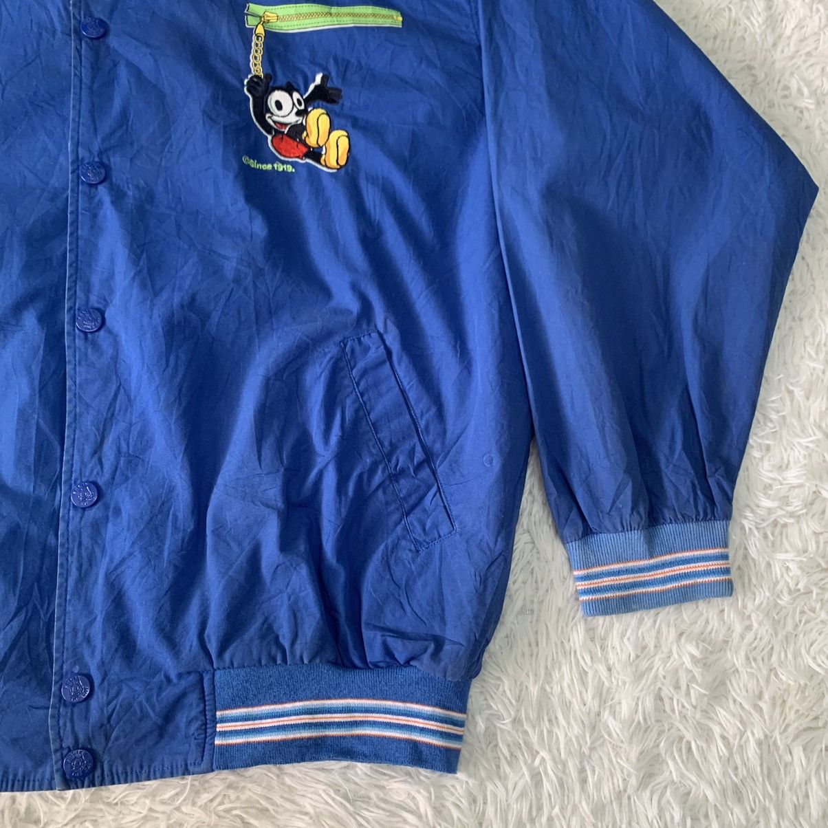 Anime × Cartoon Network × Vintage Vtg 1919 Felix The Cat Jacket Big Printed & Embroidered Size US M / EU 48-50 / 2 - 4 Thumbnail
