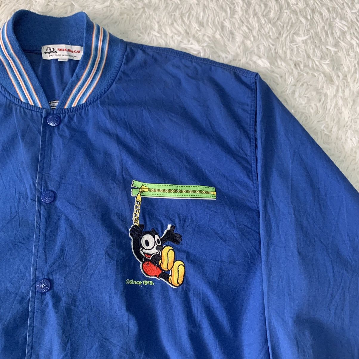 Anime × Cartoon Network × Vintage Vtg 1919 Felix The Cat Jacket Big Printed & Embroidered Size US M / EU 48-50 / 2 - 5 Thumbnail
