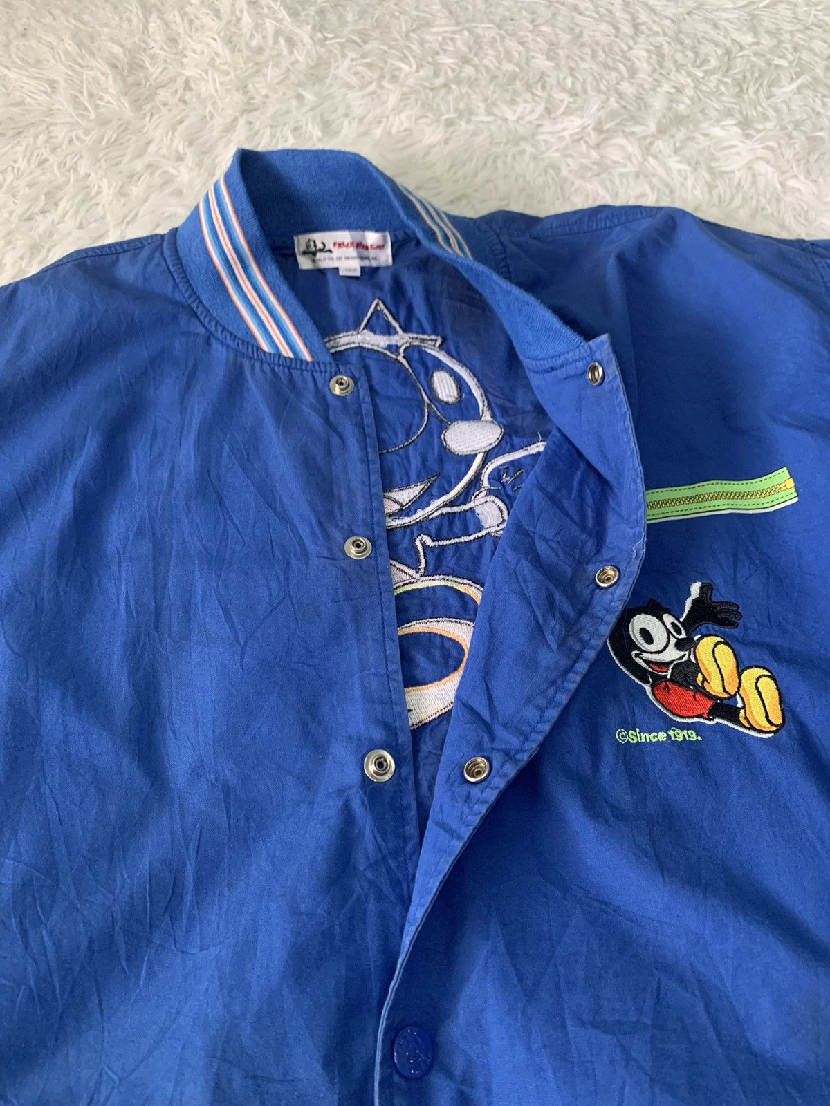 Anime × Cartoon Network × Vintage Vtg 1919 Felix The Cat Jacket Big Printed & Embroidered Size US M / EU 48-50 / 2 - 18 Thumbnail