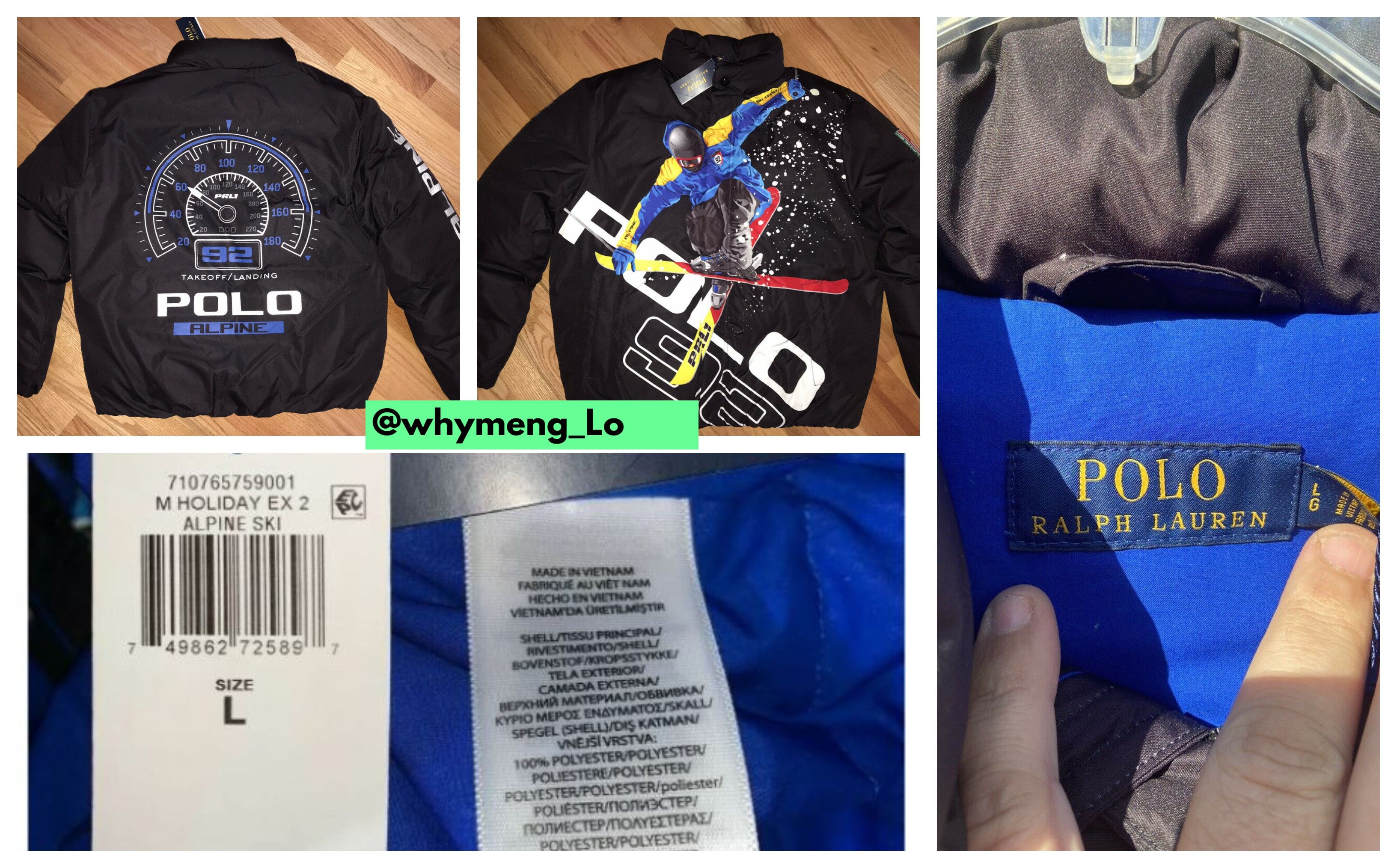 Polo Ralph Lauren Alpine Ski Downhill Down Jacket Medium