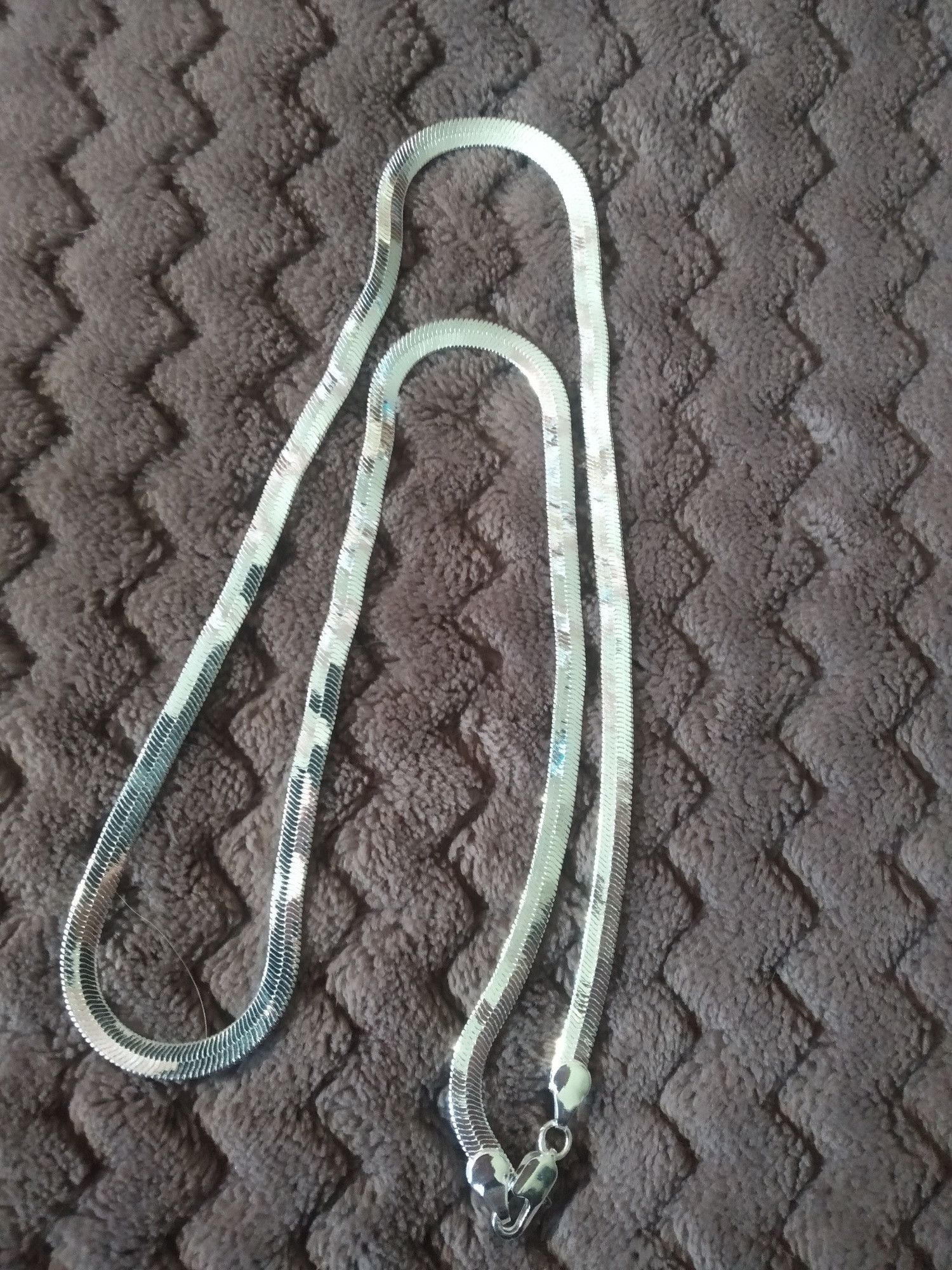 Jewelry Silver Color Blade Chain Necklace Size ONE SIZE - 2 Thumbnail