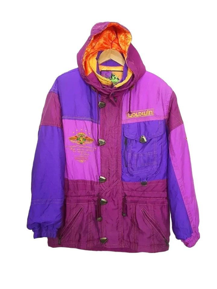 Vintage Goldwin Ski Snowboard Hooded Jacket Size US M / EU 48-50 / 2 - 1 Thumbnail