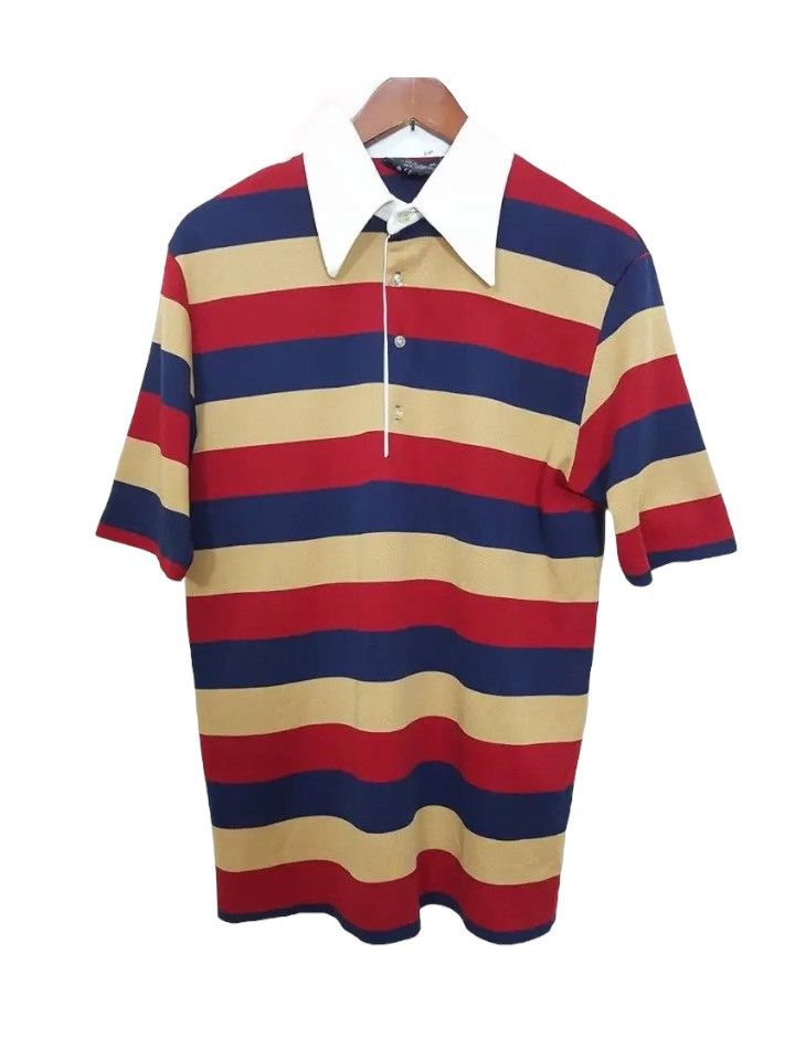 Vtg. Robert Bruce Arnold Palmer Multicolour Striped Shirt