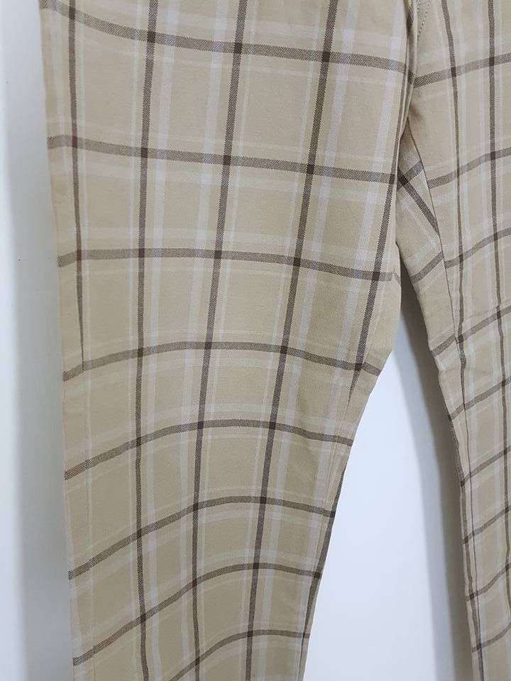 Designer Japanese Brand SACRIFICE Grid Design Pants MADE IN JAPAN Size US 35 - 12 Thumbnail