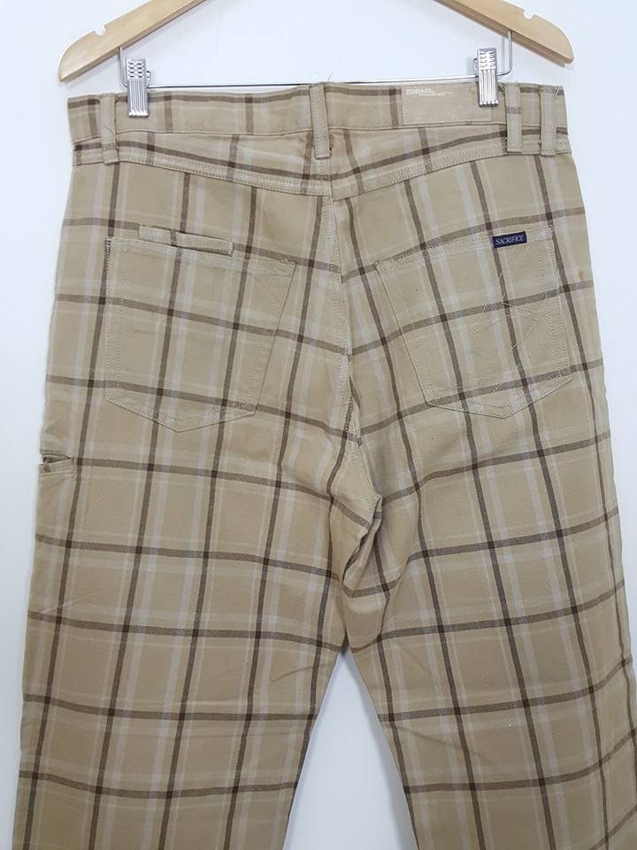 Designer × Japanese Brand Japanese Brand SACRIFICE Grid Design Pants MADE IN JAPAN Size US 35 - 6 Thumbnail