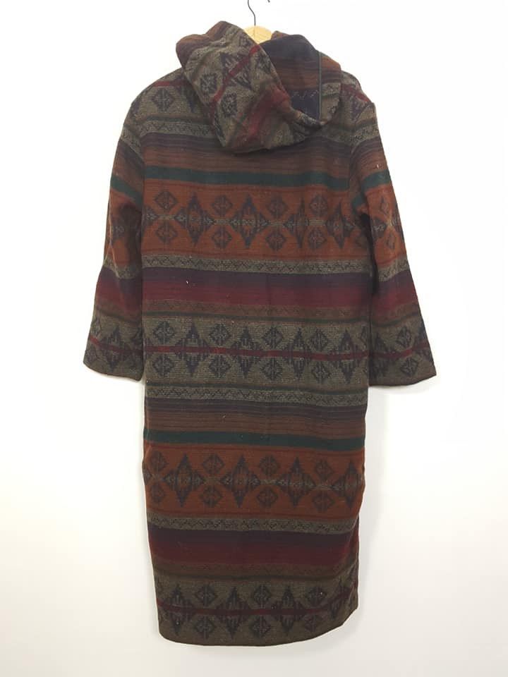 Woolrich Woolen Mills VTG. Woolrich Aztec Coachella Detachable Hoodie Long Jacket Size US L / EU 52-54 / 3 - 11 Thumbnail
