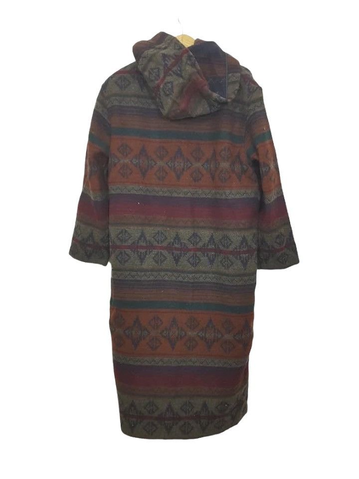 Woolrich Woolen Mills VTG. Woolrich Aztec Coachella Detachable Hoodie Long Jacket Size US L / EU 52-54 / 3 - 3 Thumbnail