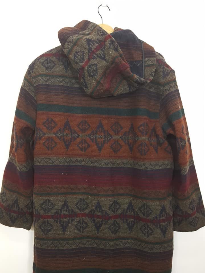 Woolrich Woolen Mills VTG. Woolrich Aztec Coachella Detachable Hoodie Long Jacket Size US L / EU 52-54 / 3 - 6 Thumbnail