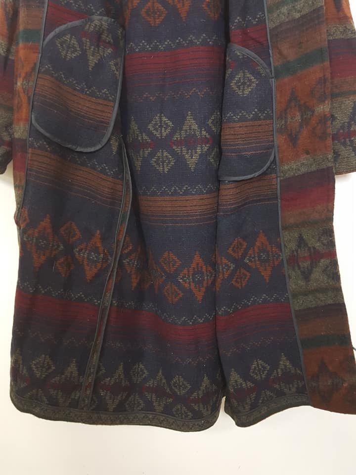 Woolrich Woolen Mills VTG. Woolrich Aztec Coachella Detachable Hoodie Long Jacket Size US L / EU 52-54 / 3 - 10 Thumbnail