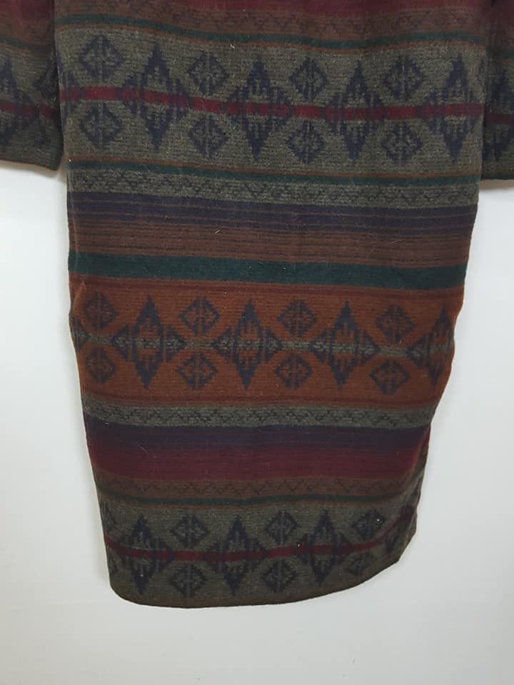 Woolrich Woolen Mills VTG. Woolrich Aztec Coachella Detachable Hoodie Long Jacket Size US L / EU 52-54 / 3 - 12 Thumbnail