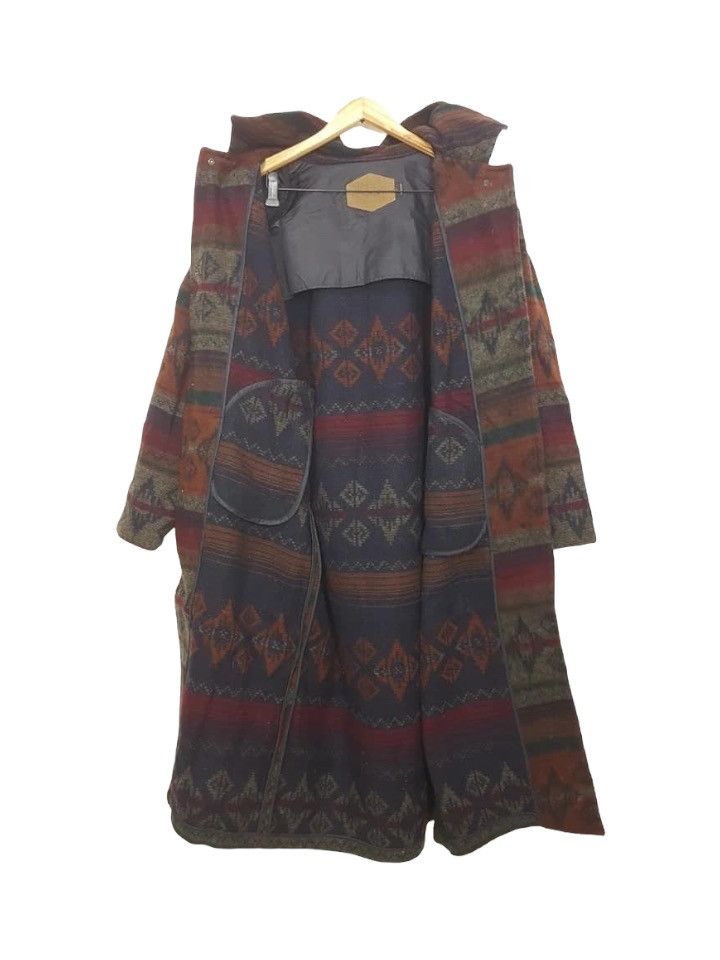 Woolrich Woolen Mills VTG. Woolrich Aztec Coachella Detachable Hoodie Long Jacket Size US L / EU 52-54 / 3 - 2 Thumbnail