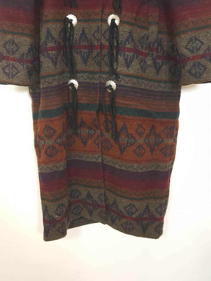 Woolrich Woolen Mills VTG. Woolrich Aztec Coachella Detachable Hoodie Long Jacket Size US L / EU 52-54 / 3 - 14 Thumbnail