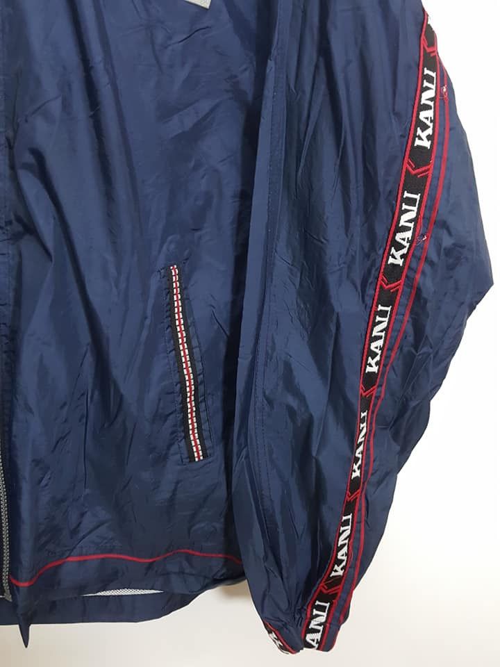 Karl Kani × Vintage Sidetape Polyester Light Rain Hooded Zipper Jacket Size US XL / EU 56 / 4 - 9 Thumbnail